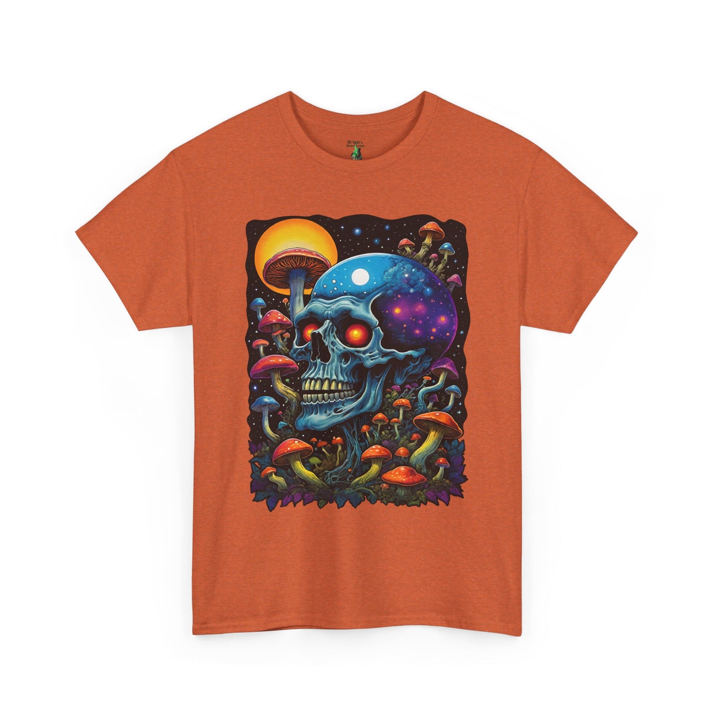 Magic Mushroom Skull Tee, Trippy Shirt, Psychedelic Tshirt, Artistic Clothing, Festival Apparel