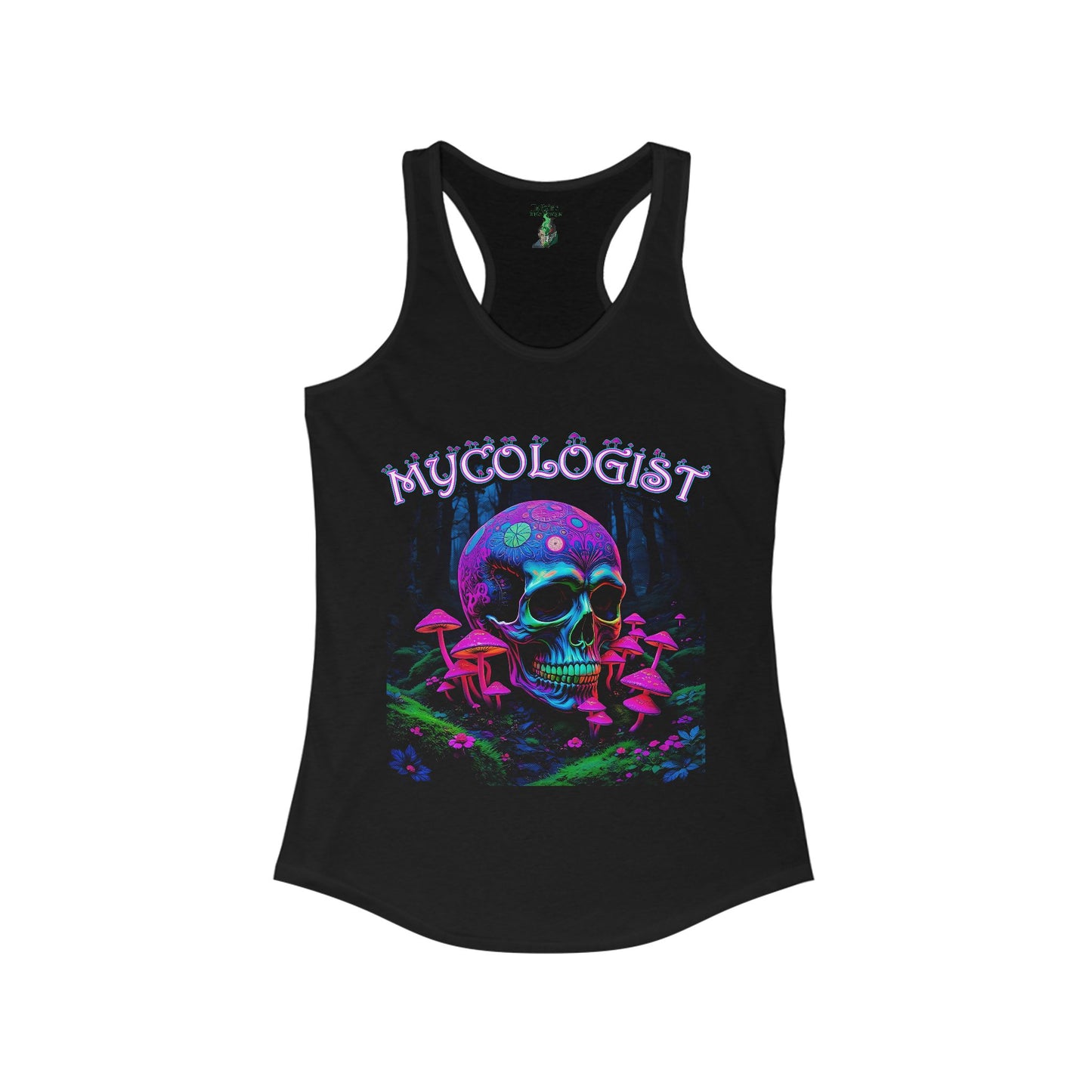 Psychedelic Mushroom Tank Top, Bohemian Racerback Top, Festival Style, Summer Apparel, Gift for Nature Lovers, Magic Mushroom Tank Top
