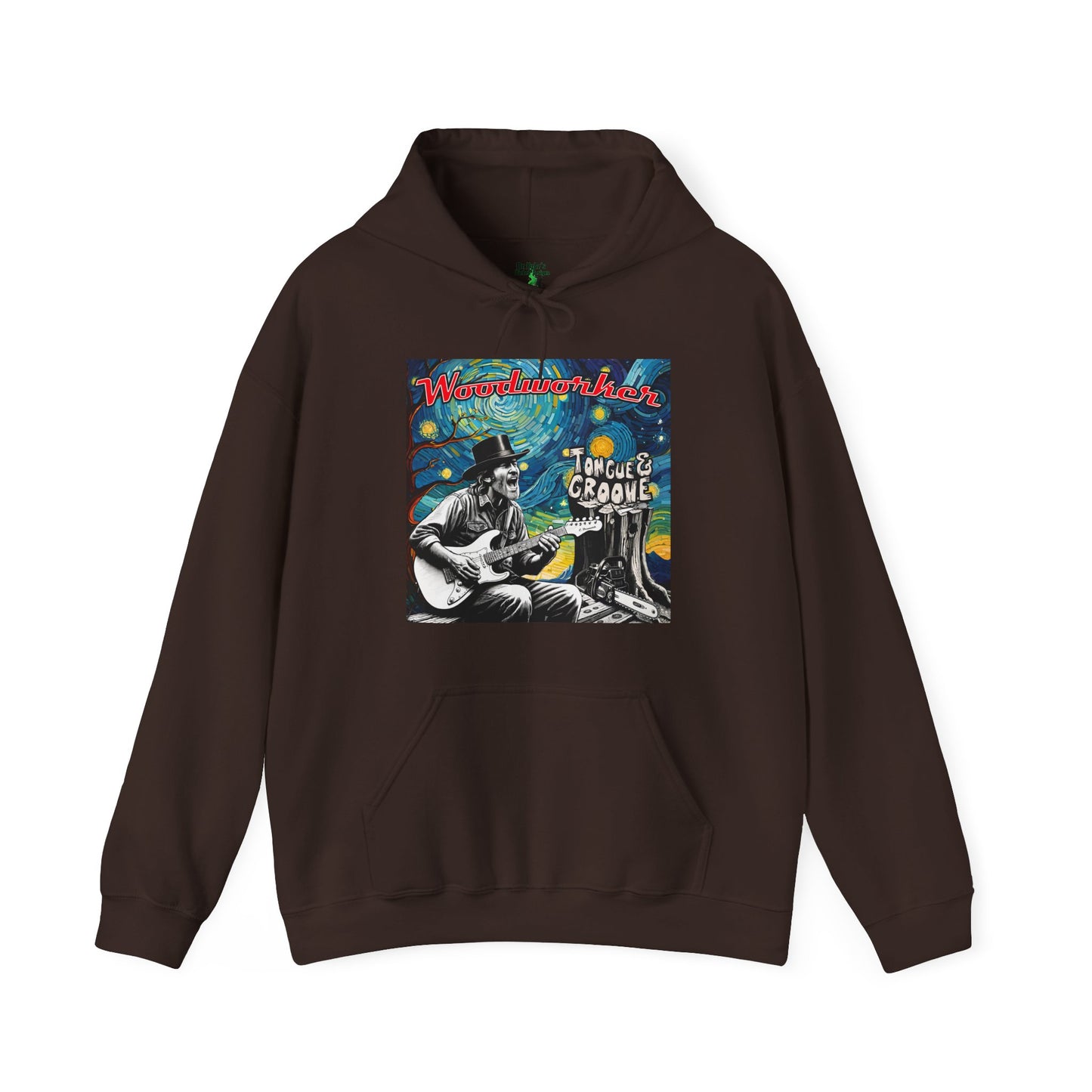 Vintage-Inspired Unisex Hooded Sweatshirt - Tongue & Groove Design
