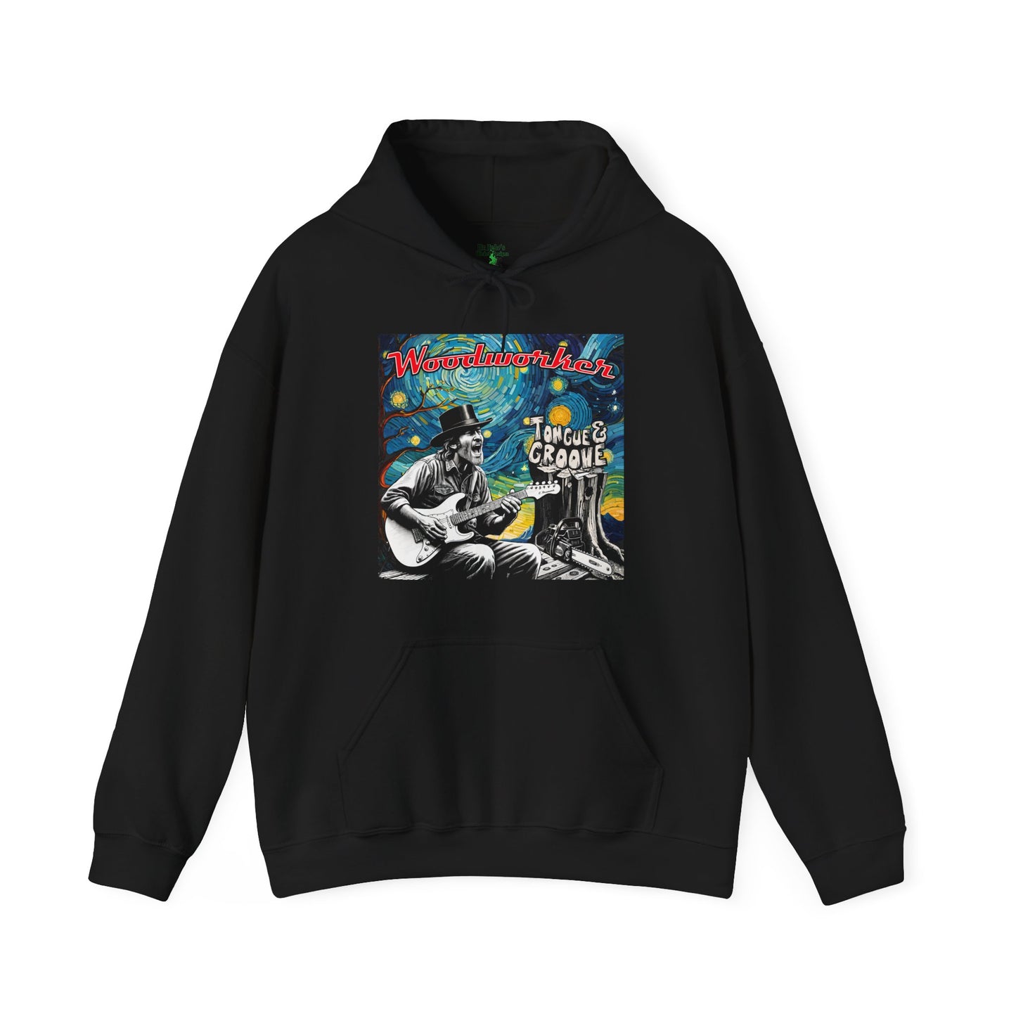 Vintage-Inspired Unisex Hooded Sweatshirt - Tongue & Groove Design