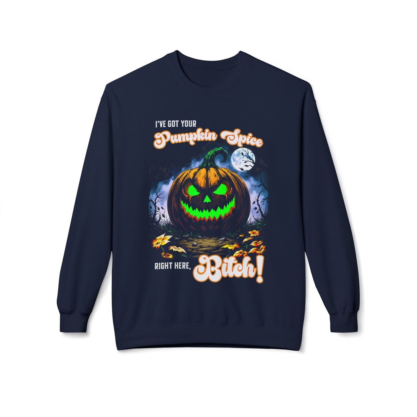 Halloween Jack-o'-Lantern Sweatshirt, Autumn Fun Crewneck Jumper, Pumpkin Spice Fall Top, Festive Halloween Clothing, Funny Halloween