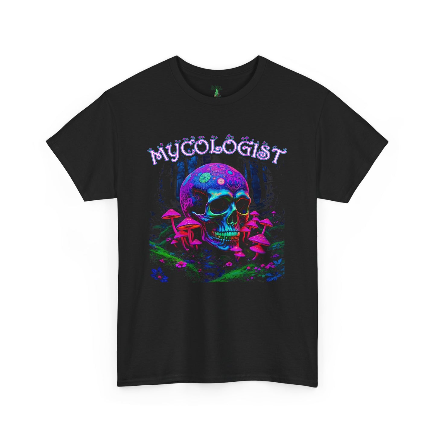 Psychedelic Magic Mushroom Unisex Tee, Festival Mycologist Shirt, Magic Mushrooms, Skull Tee, 100% Cotton Tee
