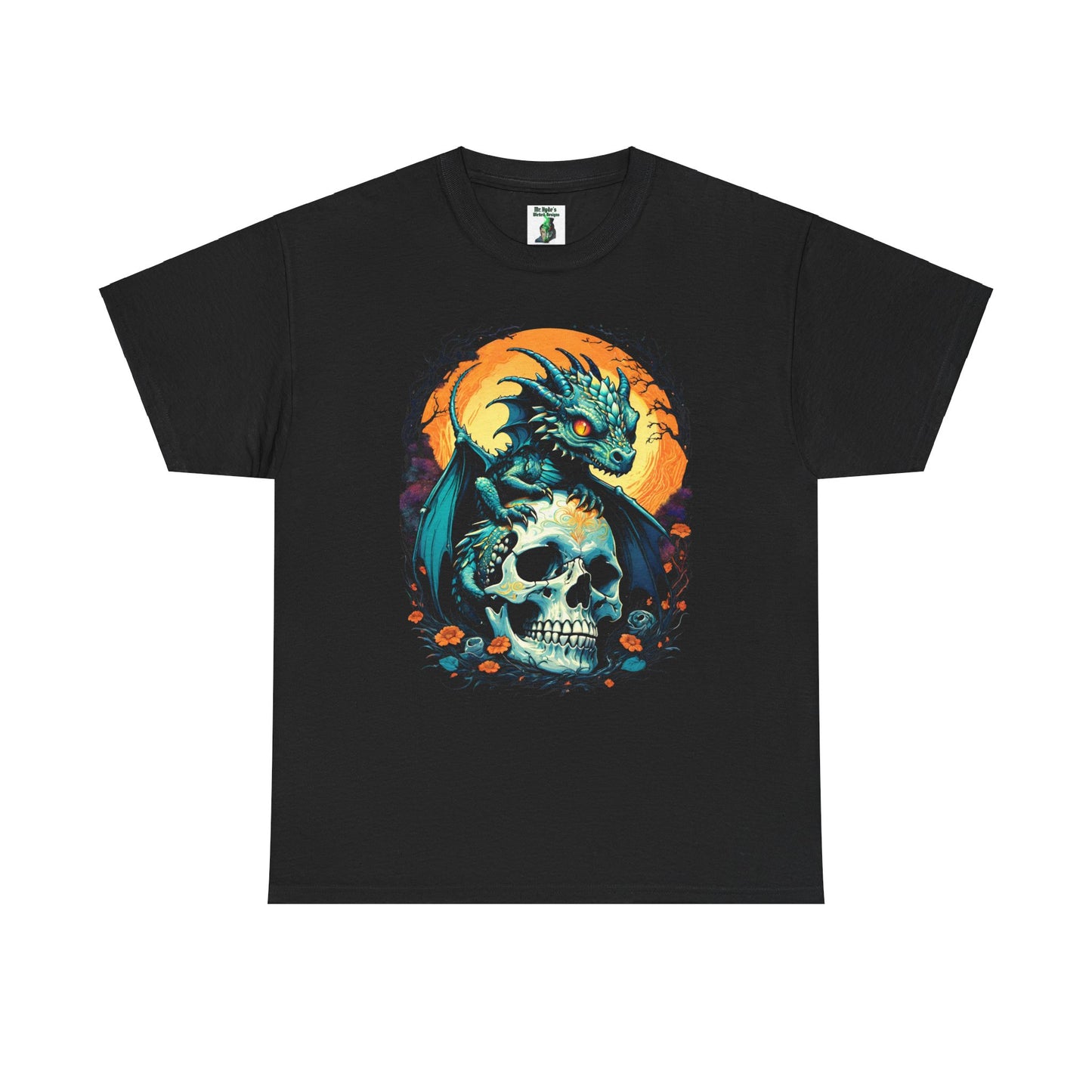 Baby Dragon T-shirt, Baby Dragon T-shirt, Skull Unisex T-shirt, Dragon T-shirt, Baby Dragon, Halloween T-shirt, Unisex Cotton T-shirt