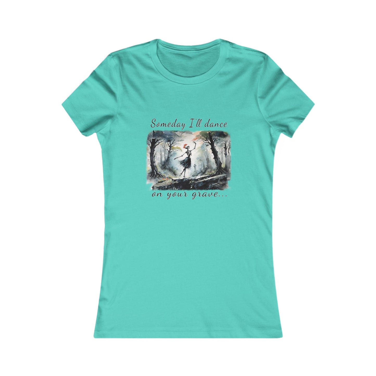 This Haunting Skeleton Shirt is perfect for ladies who love things that are spooky, romantic, and haunting. This Bella Canvas cotton t-shirt design is chillingly beautiful. Available in ladies soft cotton Teal Bella Canvas t-shirts.