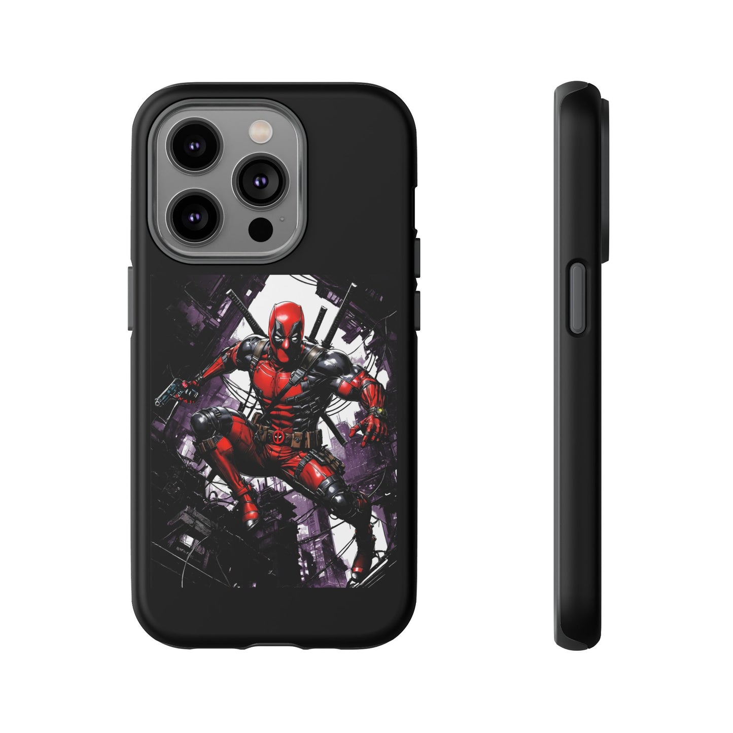Deadpool Fan Art Tough Cases - Rugged Cell Phone Case, T-Shirt, Sweatshirt, Hoodie - Stylish Hero Accessories, Baller Matching Set, Marvel