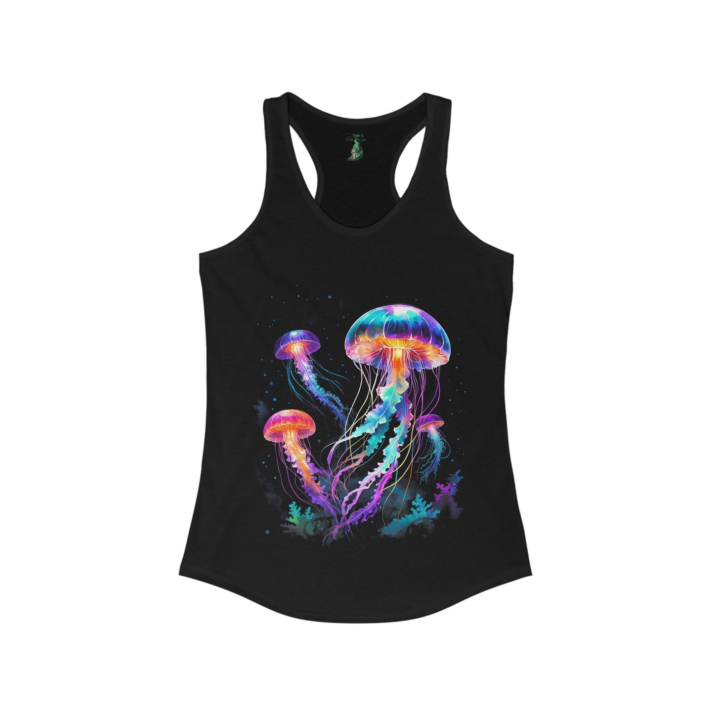 Colorful Jellyfish Women's Racerback Tank - Salt Life Tee - Sporty Summer Tank
