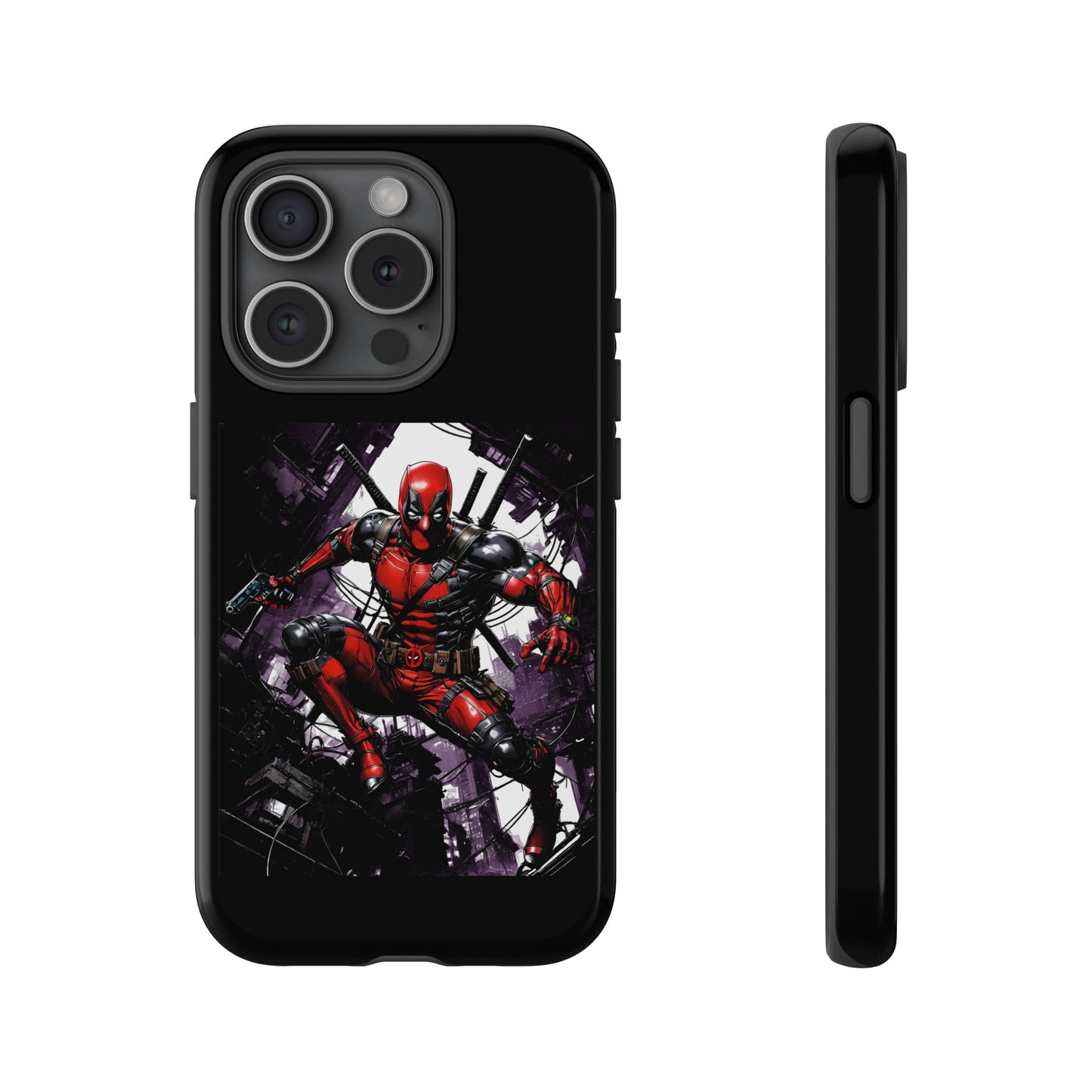 Deadpool Fan Art Tough Cases - Rugged Cell Phone Case, T-Shirt, Sweatshirt, Hoodie - Stylish Hero Accessories, Baller Matching Set, Marvel
