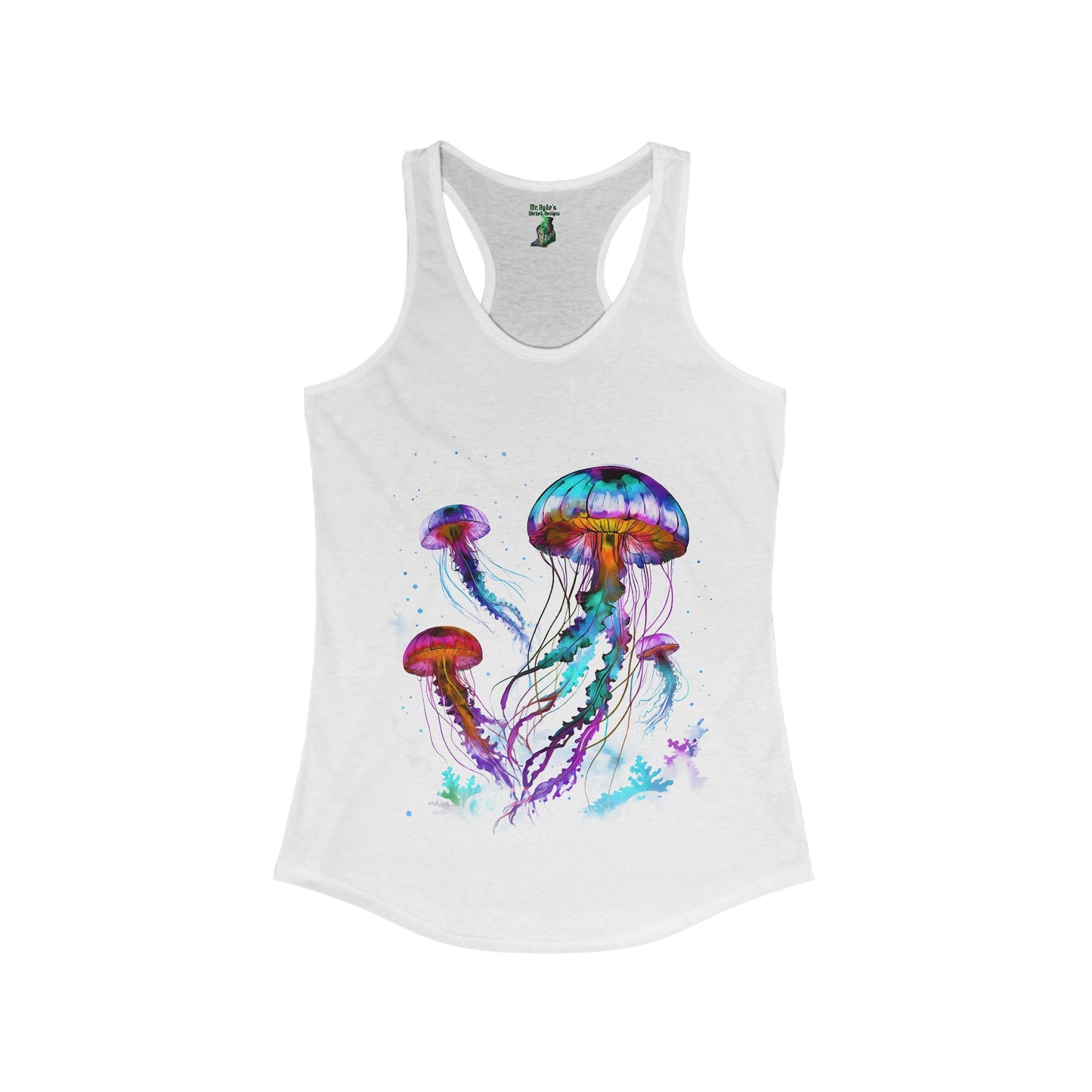 Colorful Jellyfish Women's Racerback Tank - Salt Life Tee - Sporty Summer Tank