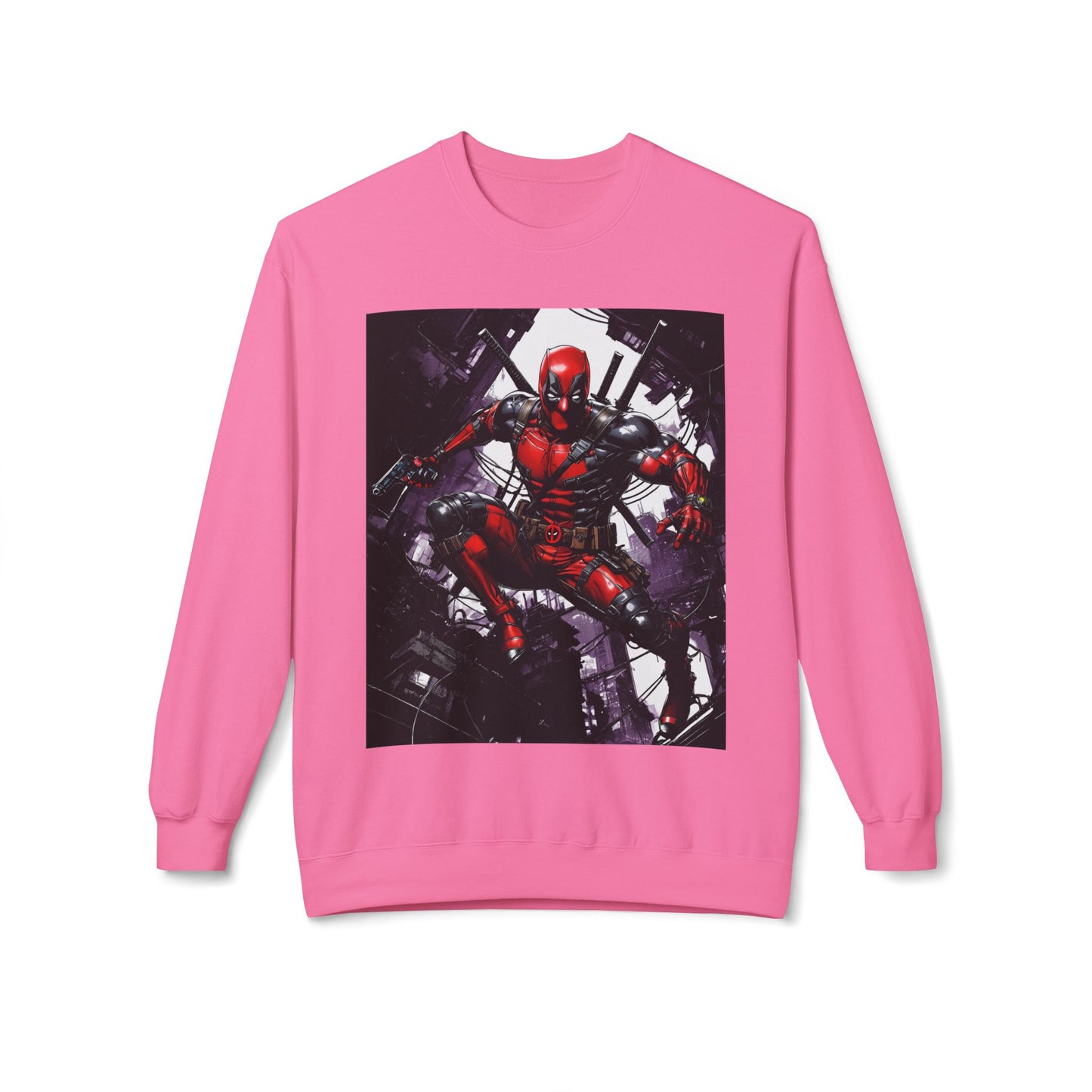 Deadpool Fan Art Crewneck Sweatshirt, Comicon Gift Sweatshirt, Marvel Collector shirt, Vintage Cotton Top, Unisex Softstyle Sweatshirt