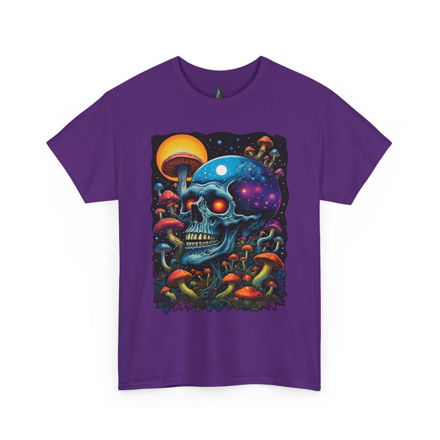 Magic Mushroom Skull Tee, Trippy Shirt, Psychedelic Tshirt, Artistic Clothing, Festival Apparel