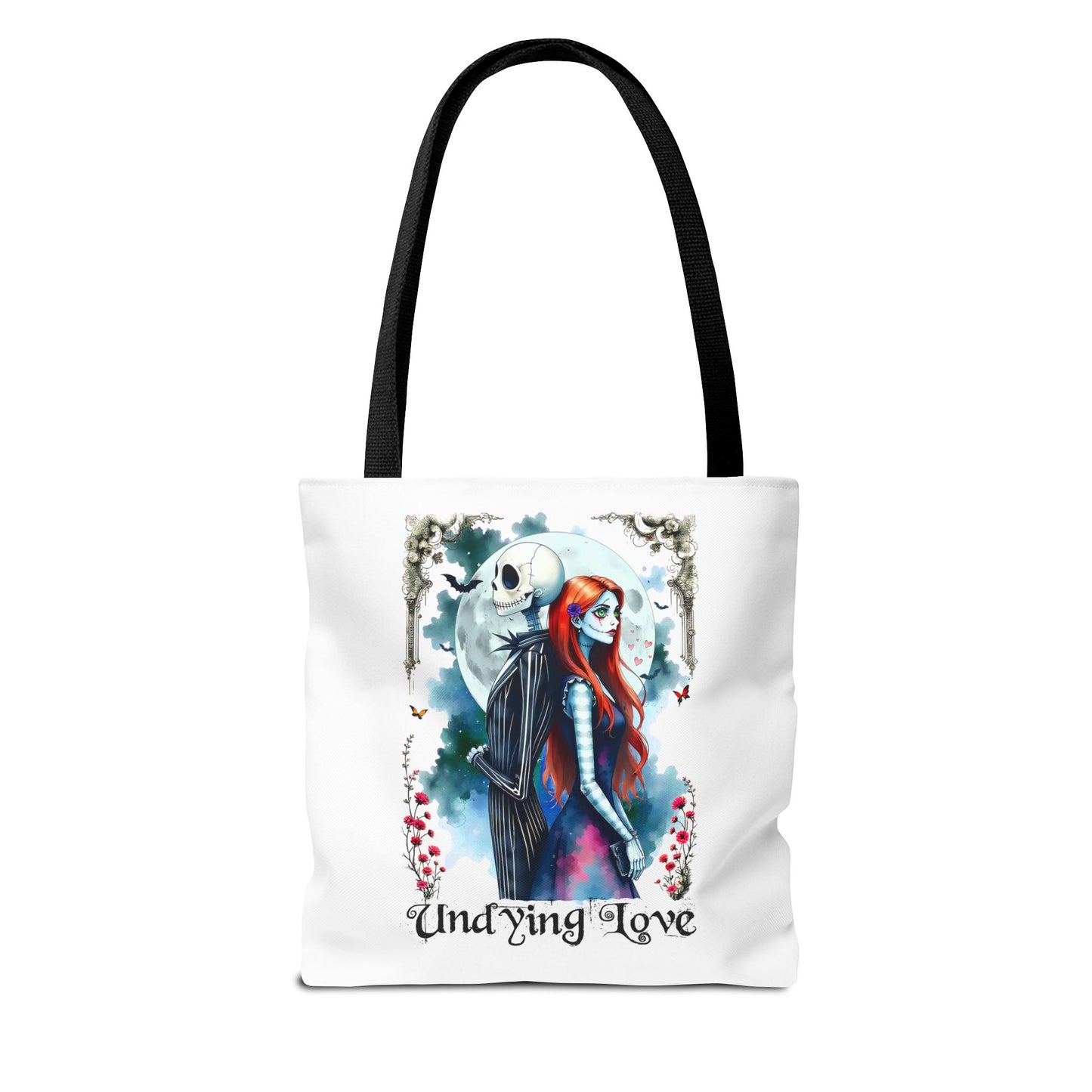 Undying Love Tote Bag - Gothic Style, Jack and Sally Tote, Perfect Gift for Couples, Unique Bag for Spooky Season, Everyday Use