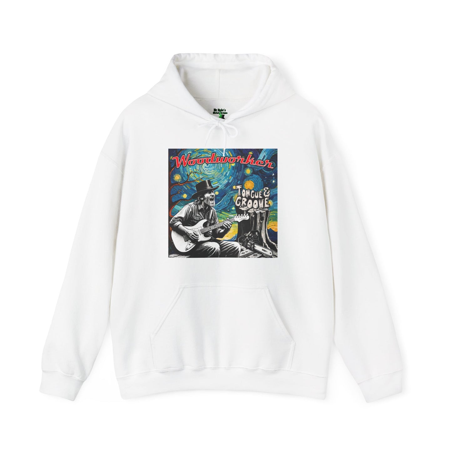 Vintage-Inspired Unisex Hooded Sweatshirt - Tongue & Groove Design