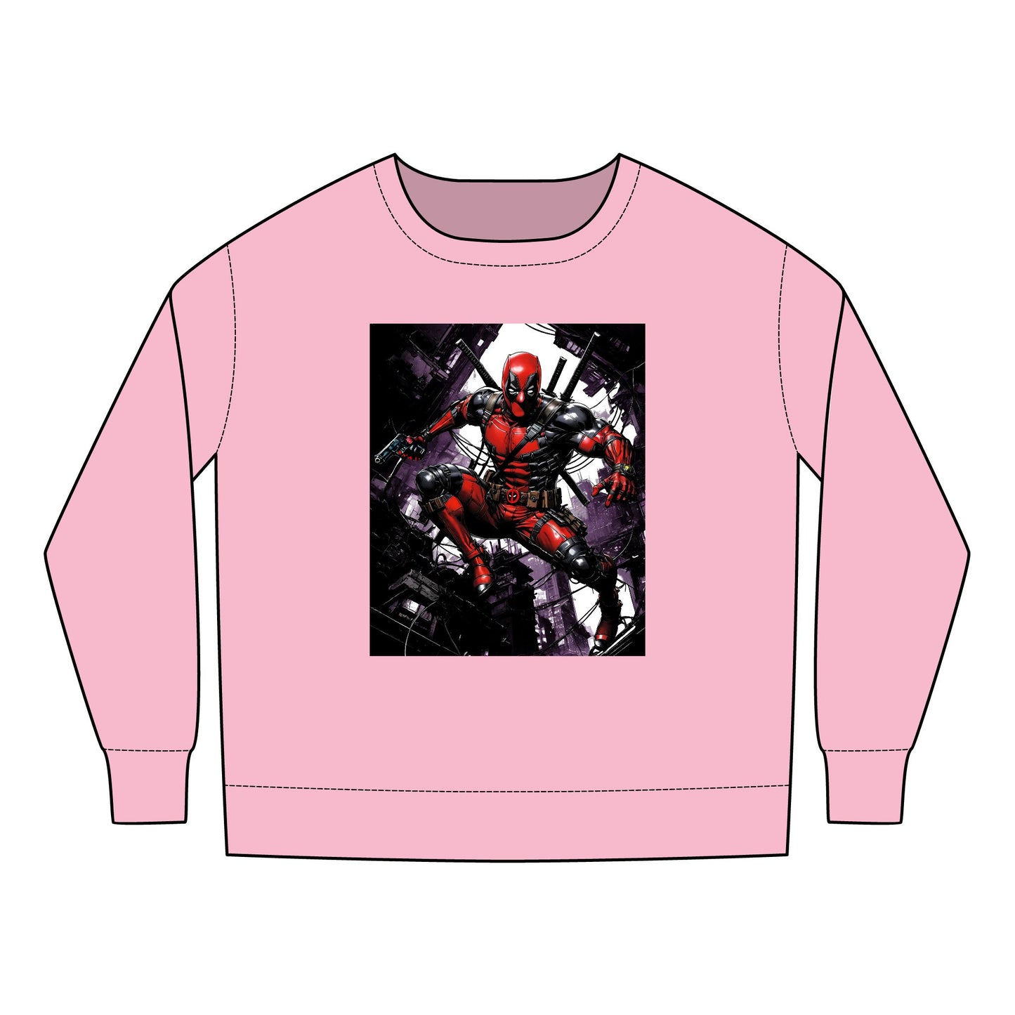 Deadpool Fan Art Toddler Sweatshirt, Comic Collector Gift, Marvel Kids Clothing, Unisex Fleece Pullover, Comicon Outfit