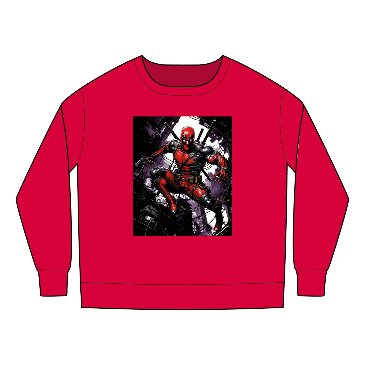 Deadpool Fan Art Toddler Sweatshirt, Comic Collector Gift, Marvel Kids Clothing, Unisex Fleece Pullover, Comicon Outfit