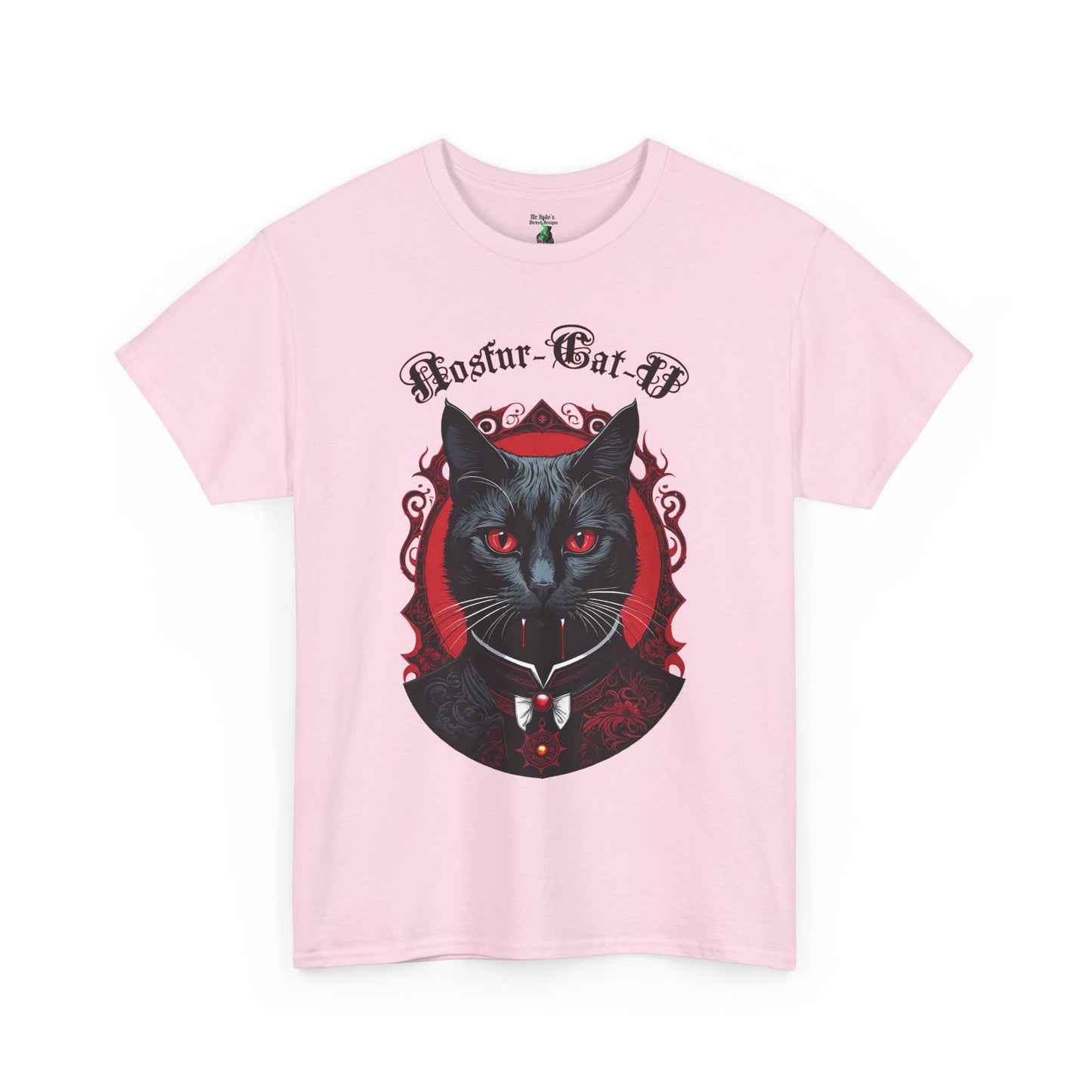 Nosfur-Cat-U Gothic Cat Unisex Heavy Cotton Tee, Vampire Feline Lord, Horror Movie Shirt, Gothic Cat Lover Gift, Hilarious Tee