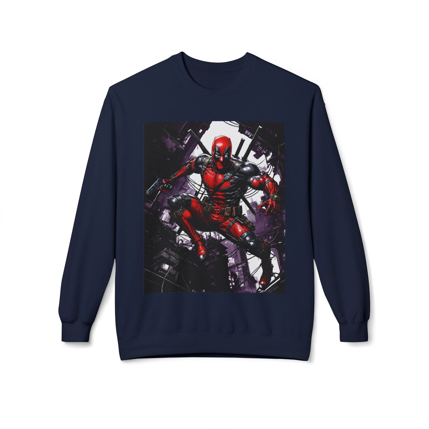 Deadpool Fan Art Crewneck Sweatshirt, Comicon Gift Sweatshirt, Marvel Collector shirt, Vintage Cotton Top, Unisex Softstyle Sweatshirt