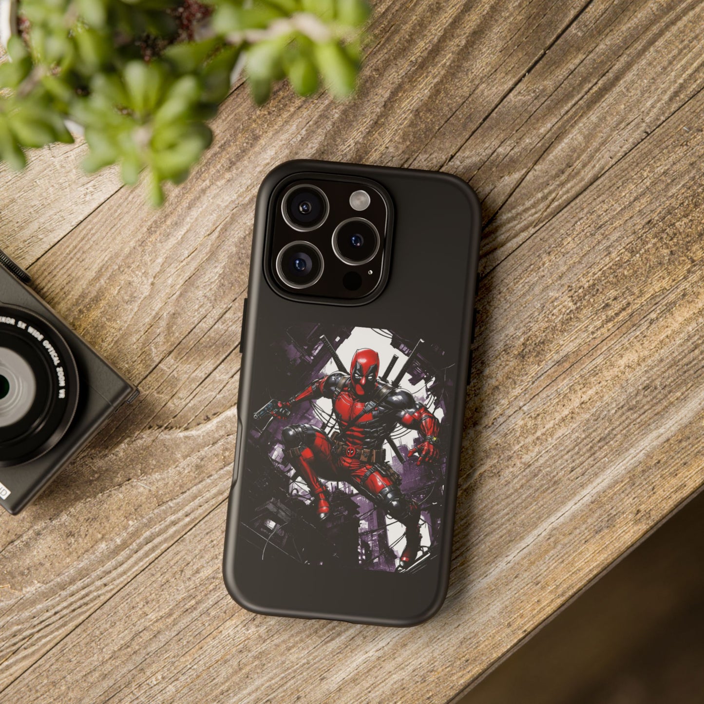 Deadpool Fan Art Tough Cases - Rugged Cell Phone Case, T-Shirt, Sweatshirt, Hoodie - Stylish Hero Accessories, Baller Matching Set, Marvel