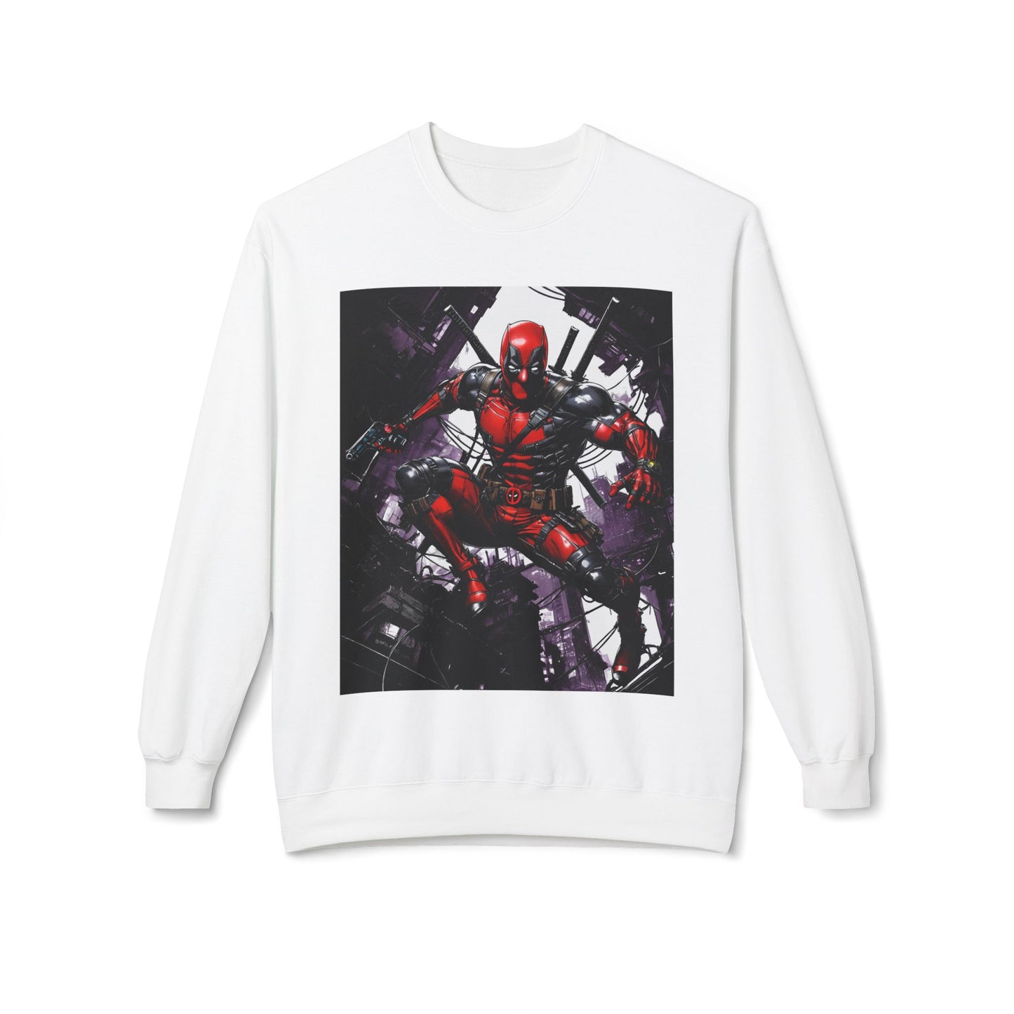 Deadpool Fan Art Crewneck Sweatshirt, Comicon Gift Sweatshirt, Marvel Collector shirt, Vintage Cotton Top, Unisex Softstyle Sweatshirt