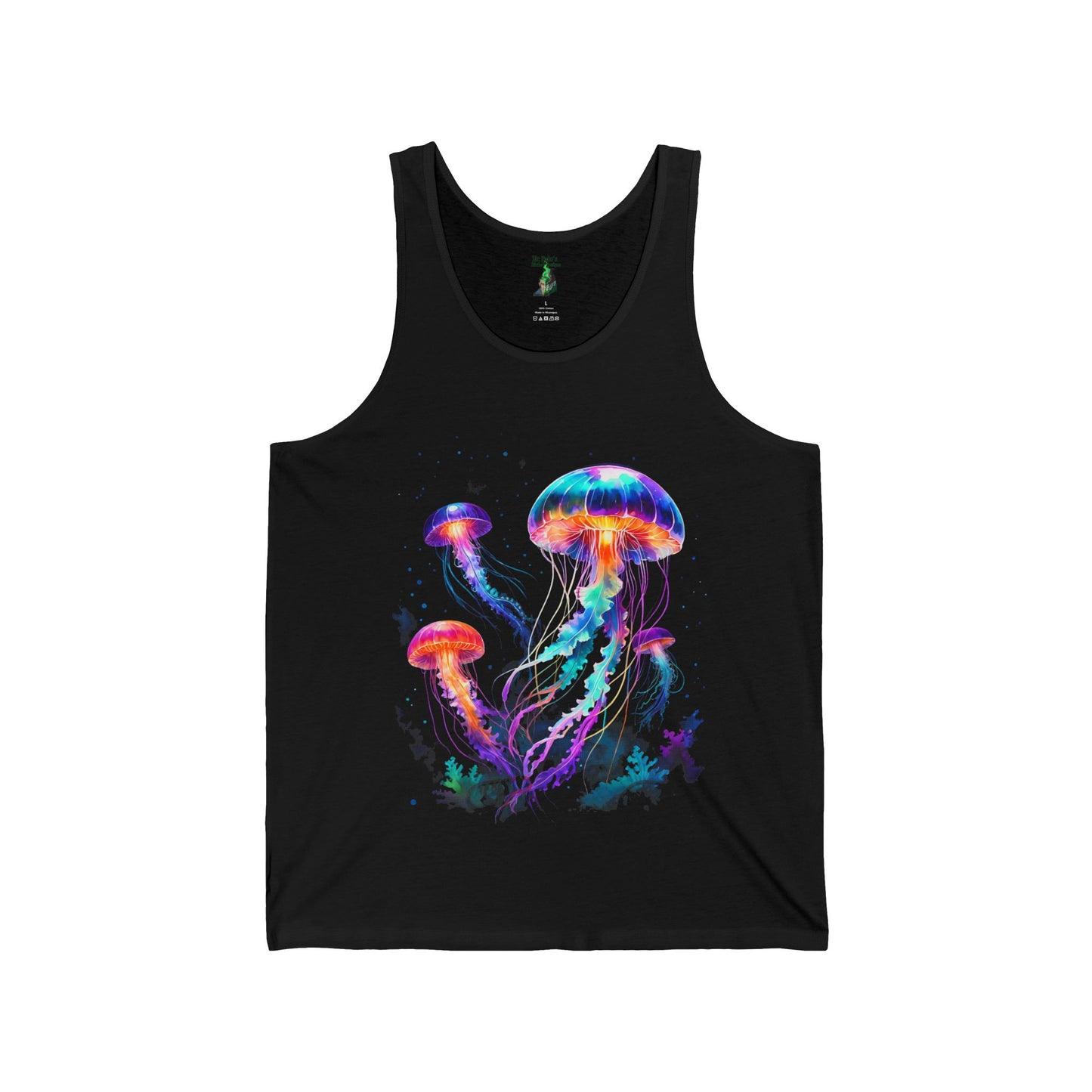 Colorful Jellyfish Unisex Jersey Tank Top | Ocean Vibes, Summer Tank | Salt Life Style
