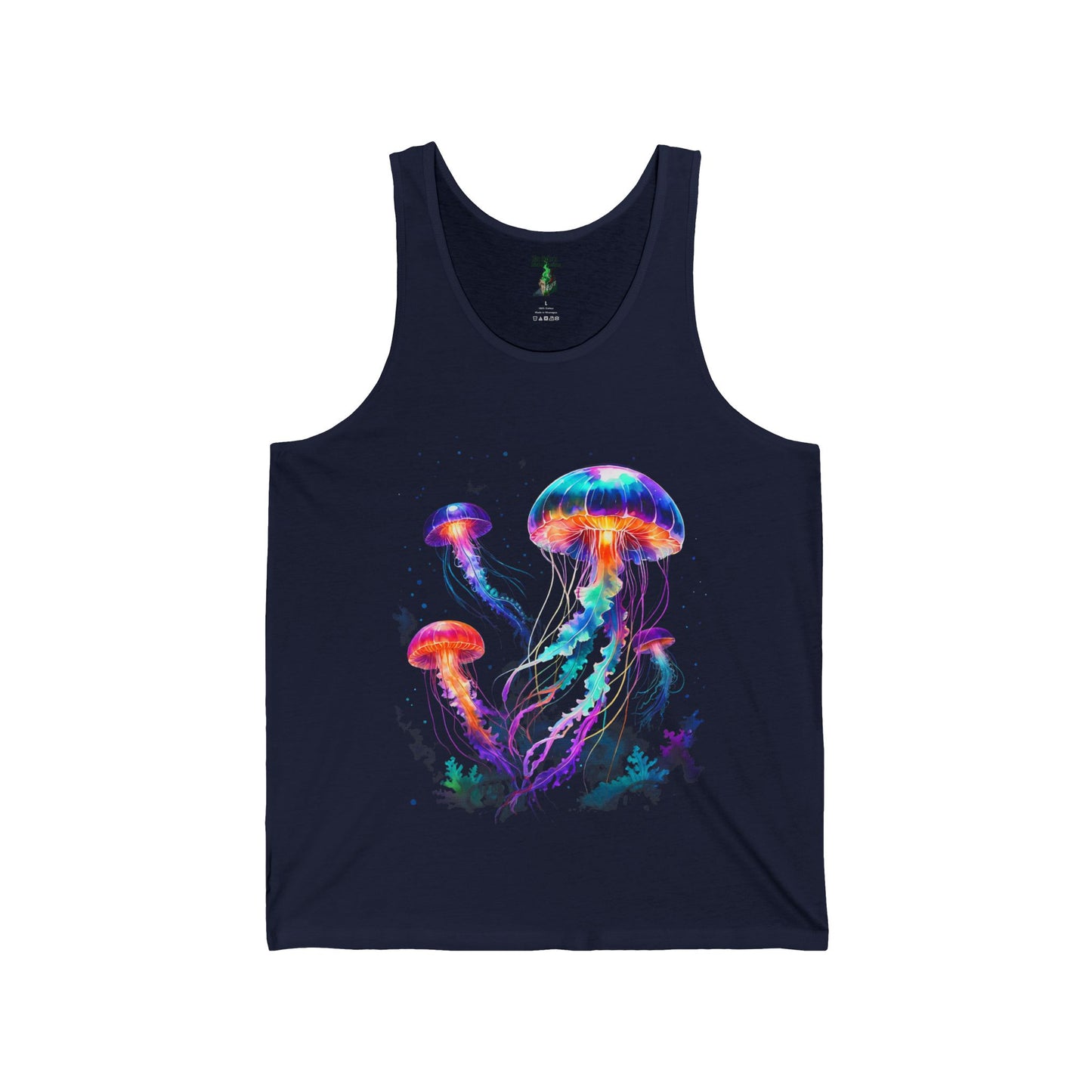 Colorful Jellyfish Unisex Jersey Tank Top | Ocean Vibes, Summer Tank | Salt Life Style