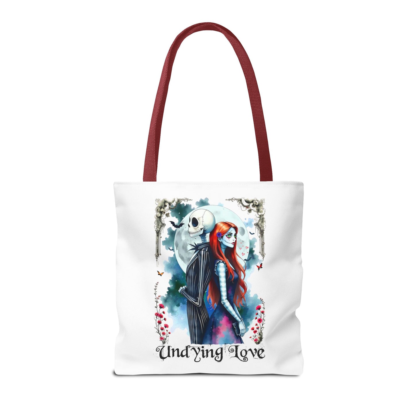 Undying Love Tote Bag - Gothic Style, Jack and Sally Tote, Perfect Gift for Couples, Unique Bag for Spooky Season, Everyday Use