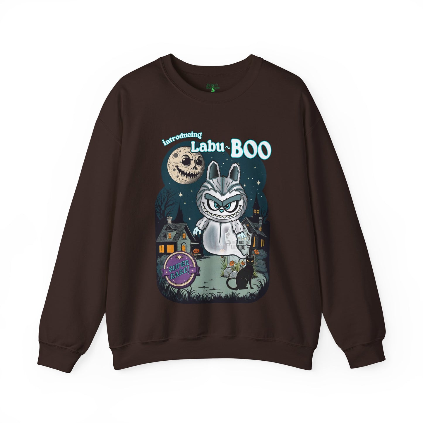 Labu-Boo Unisex Sweatshirt, Ghostly Vintage Cartoon Design, Halloween Shirt, Spooky and Charming Apparel, Unique Quirky Clothing