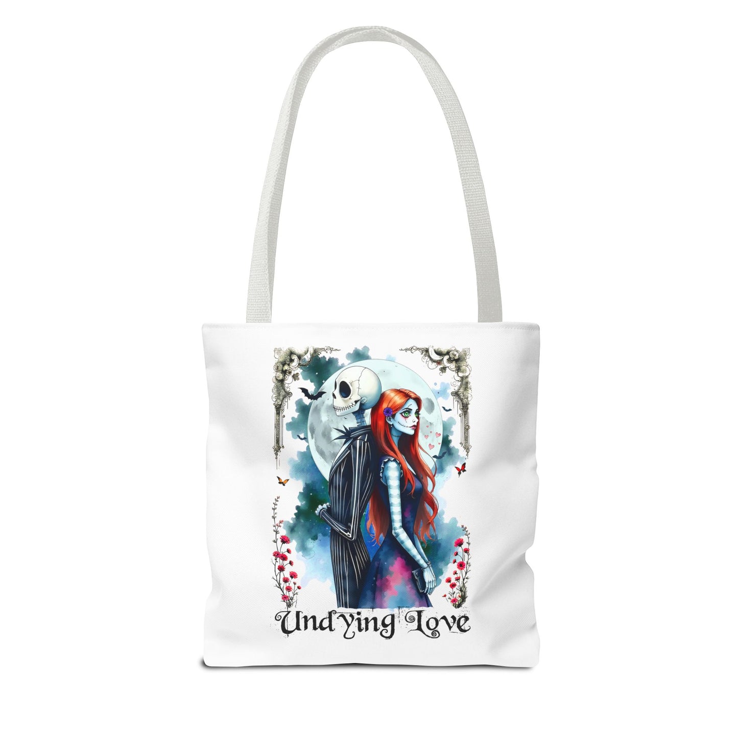 Undying Love Tote Bag - Gothic Style, Jack and Sally Tote, Perfect Gift for Couples, Unique Bag for Spooky Season, Everyday Use
