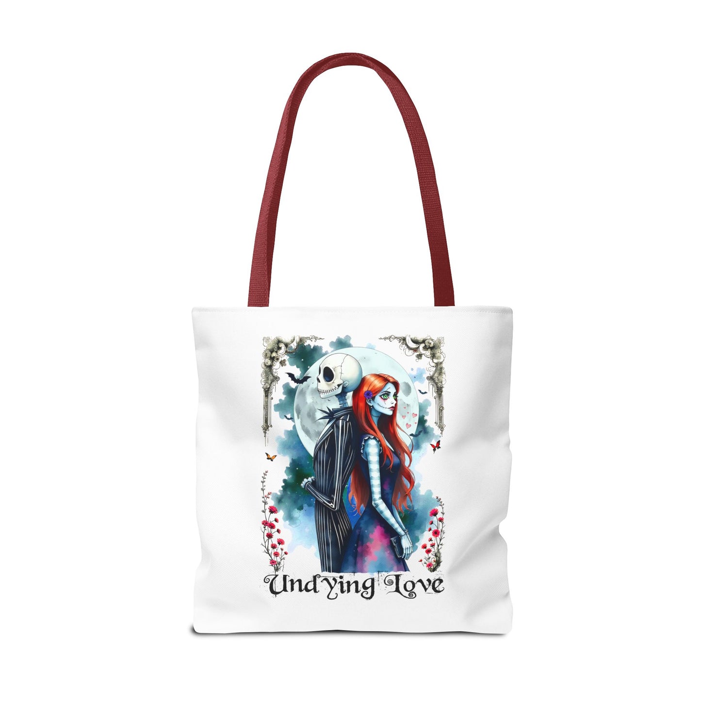 Undying Love Tote Bag - Gothic Style, Jack and Sally Tote, Perfect Gift for Couples, Unique Bag for Spooky Season, Everyday Use