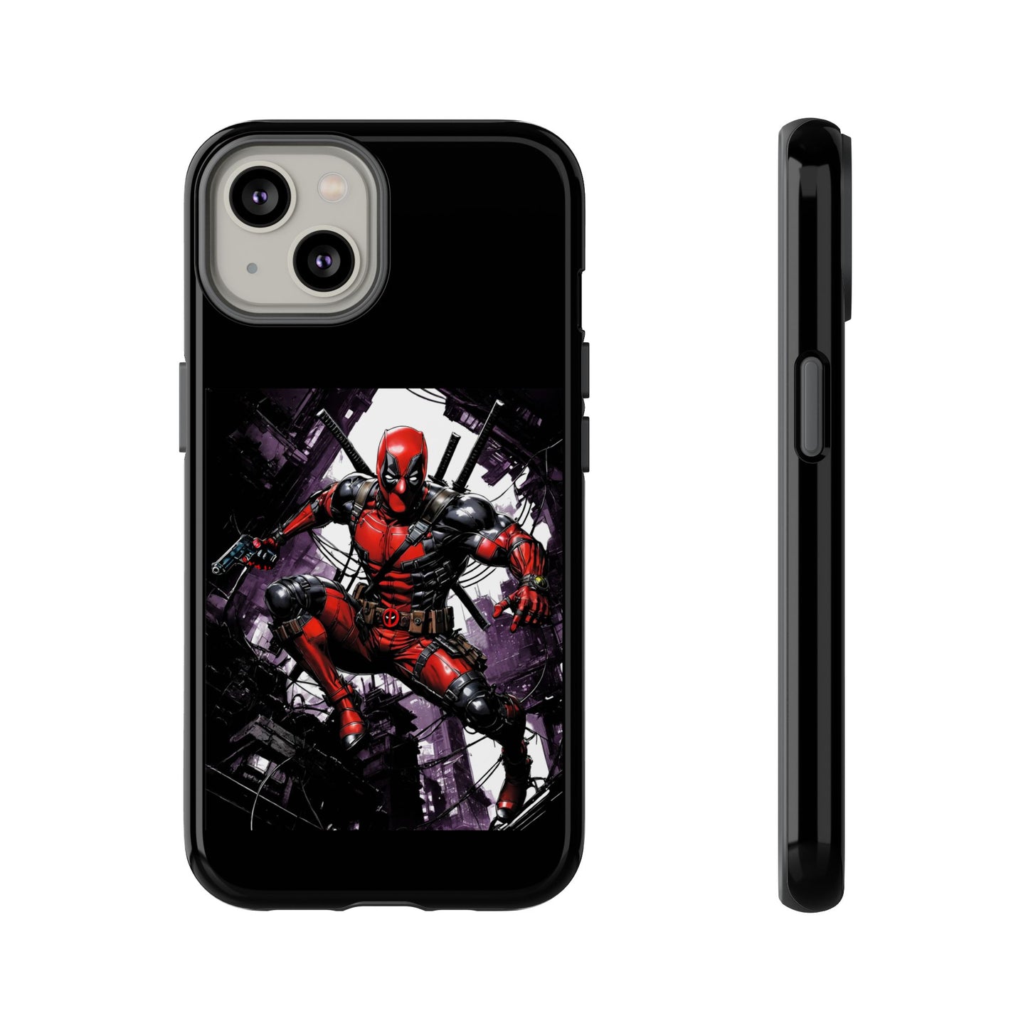 Deadpool Fan Art Tough Cases - Rugged Cell Phone Case, T-Shirt, Sweatshirt, Hoodie - Stylish Hero Accessories, Baller Matching Set, Marvel