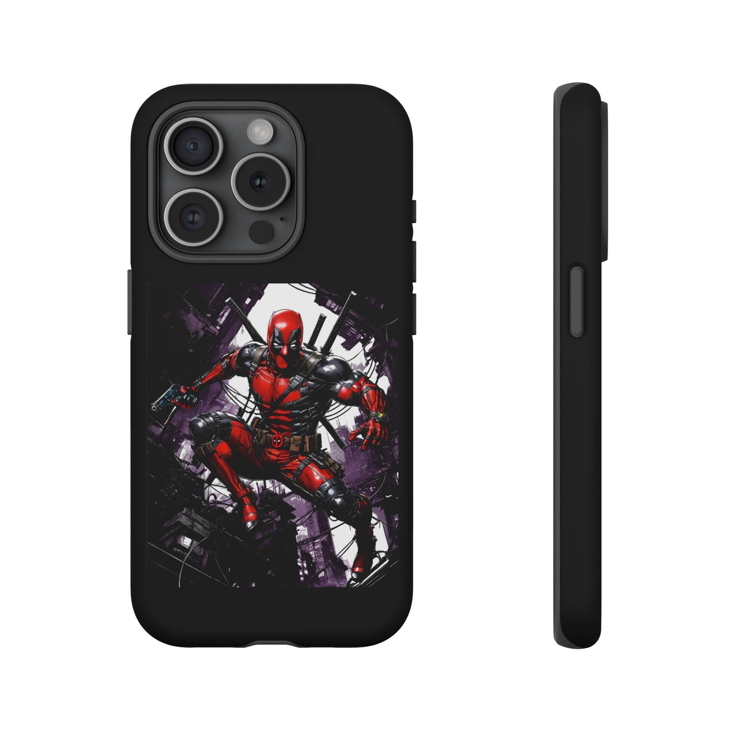 Deadpool Fan Art Tough Cases - Rugged Cell Phone Case, T-Shirt, Sweatshirt, Hoodie - Stylish Hero Accessories, Baller Matching Set, Marvel