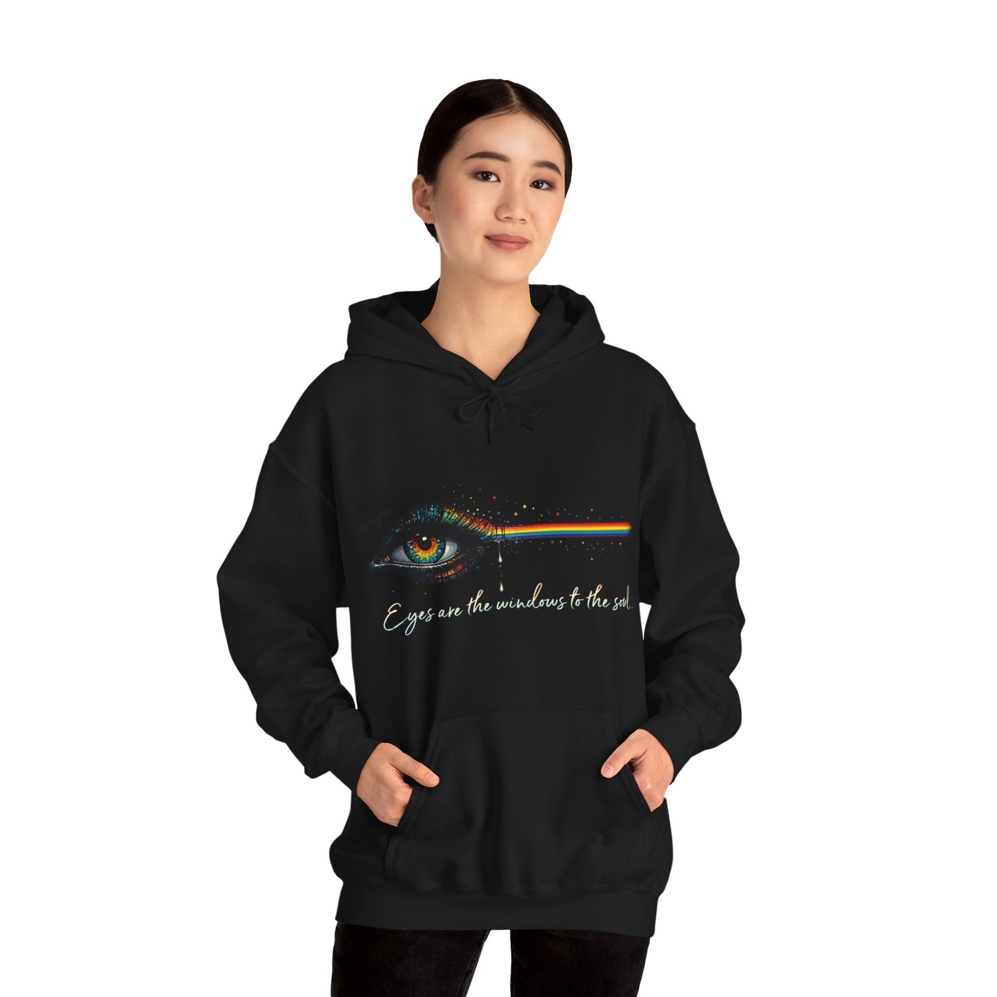 Cosmic Eye Unisex Hoodie - Rainbow Eyes Design for Love and Connection