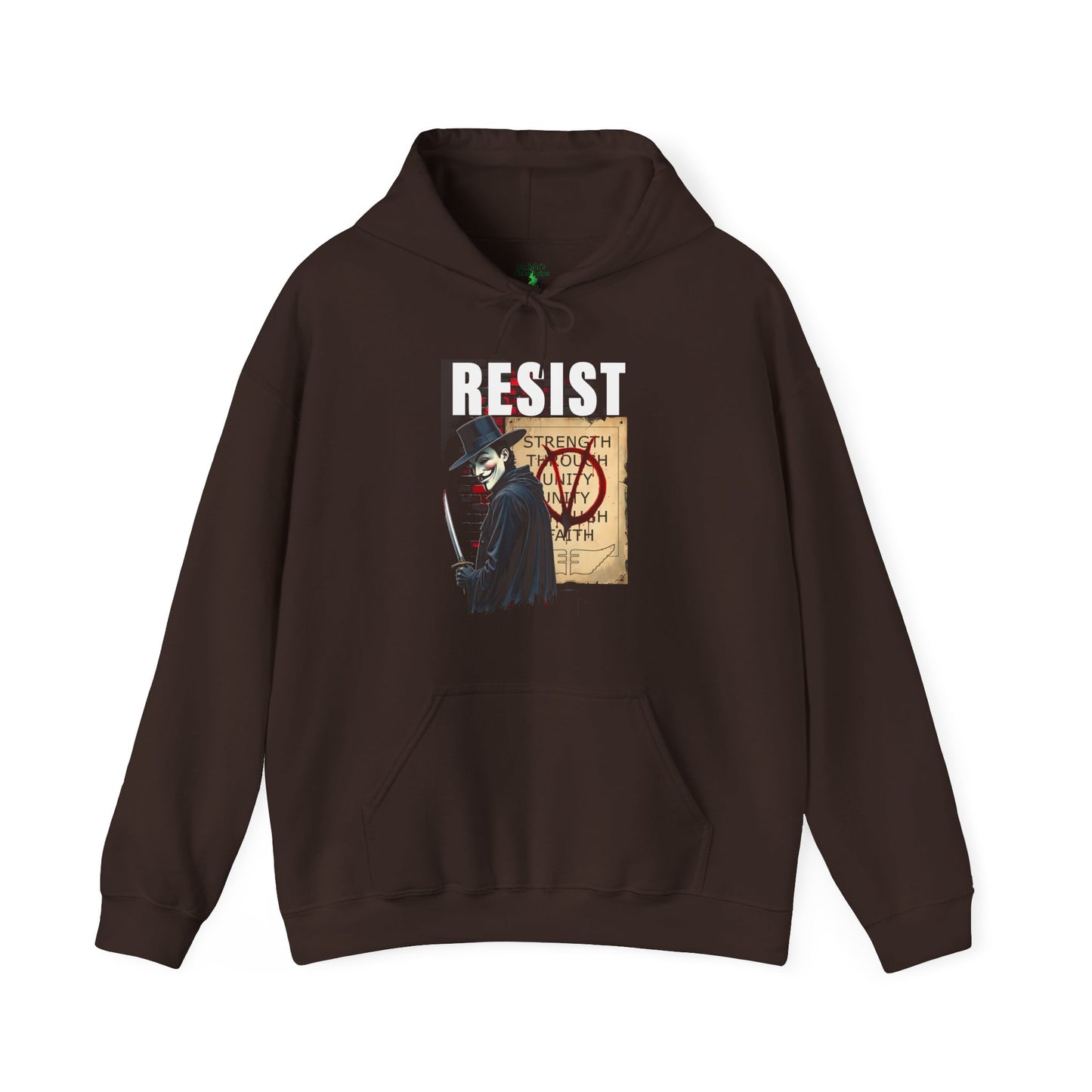 V for Vendetta Resist Hoodie, Unisex Sweatshirt, Cult Classic Movie Tee, Rebellion Pullover, Movie Night Top, High Quality Cotton Hoodie