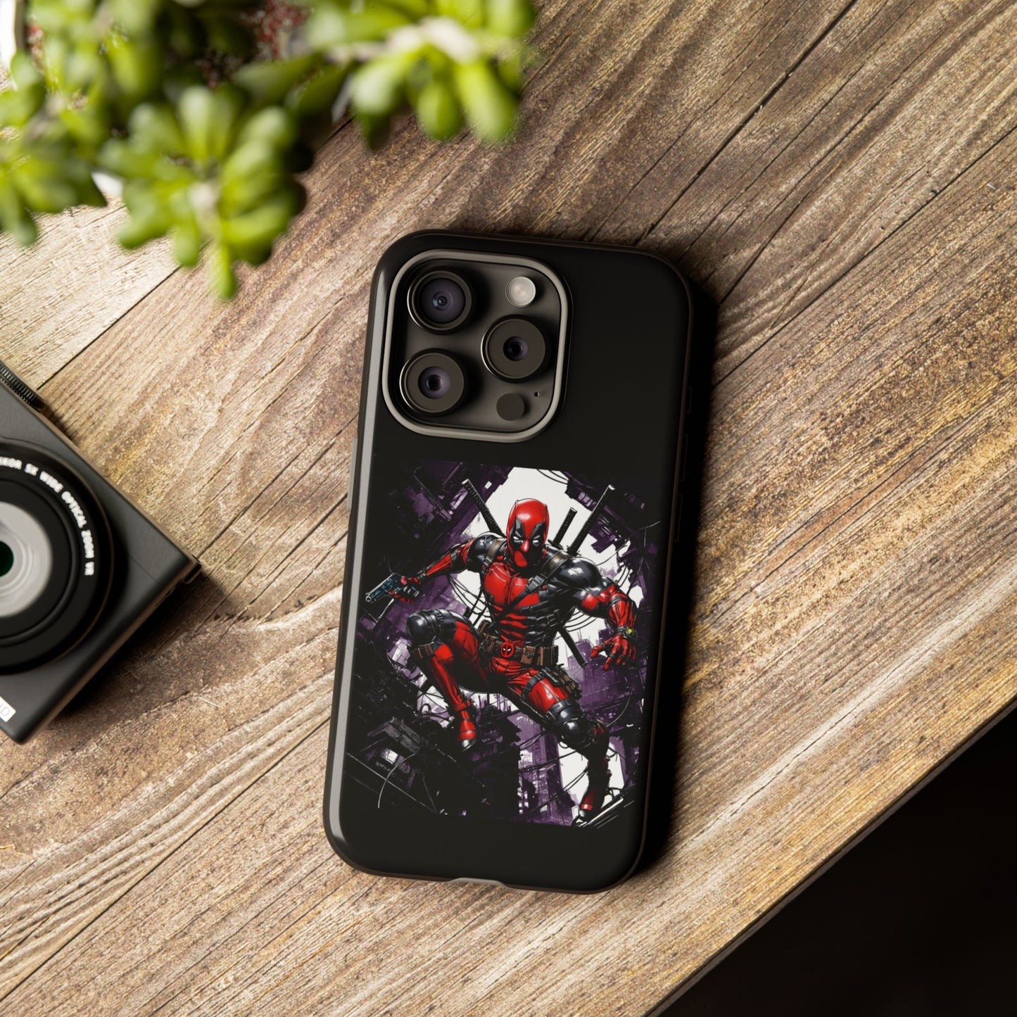 Deadpool Fan Art Tough Cases - Rugged Cell Phone Case, T-Shirt, Sweatshirt, Hoodie - Stylish Hero Accessories, Baller Matching Set, Marvel