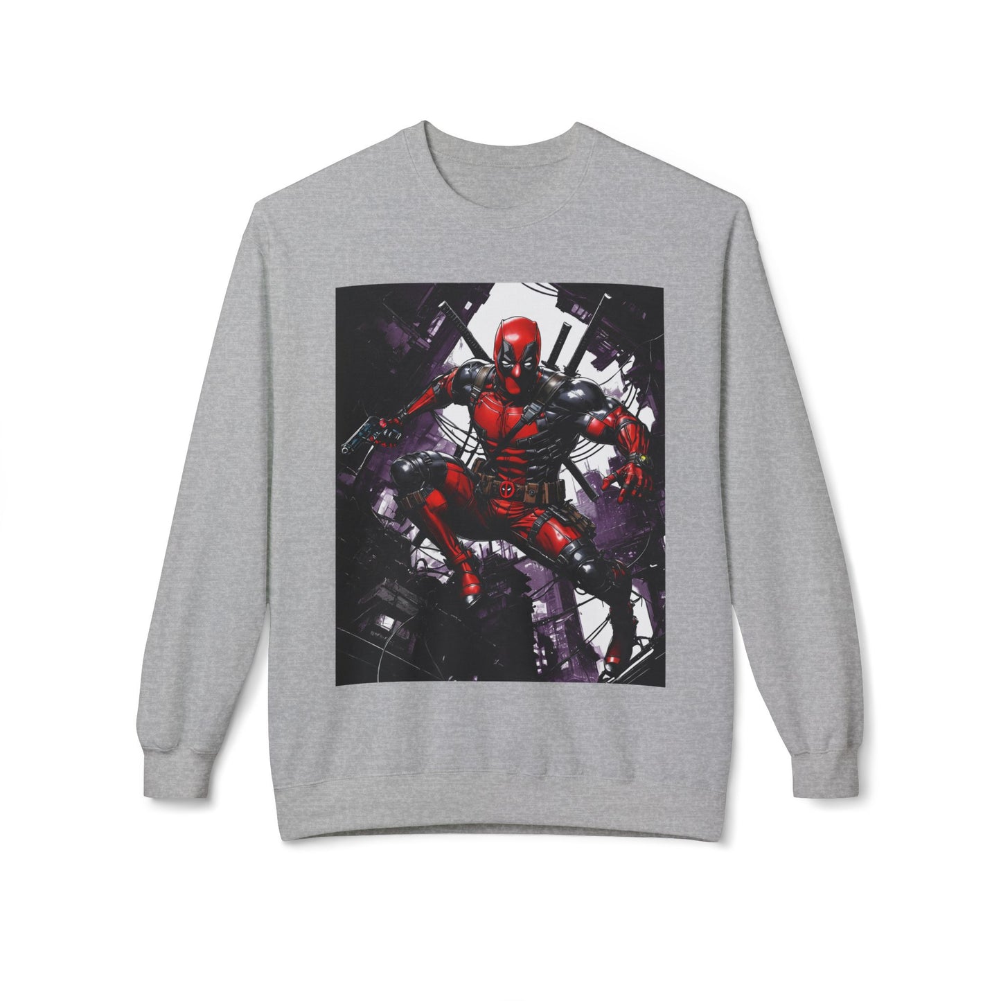 Deadpool Fan Art Crewneck Sweatshirt, Comicon Gift Sweatshirt, Marvel Collector shirt, Vintage Cotton Top, Unisex Softstyle Sweatshirt