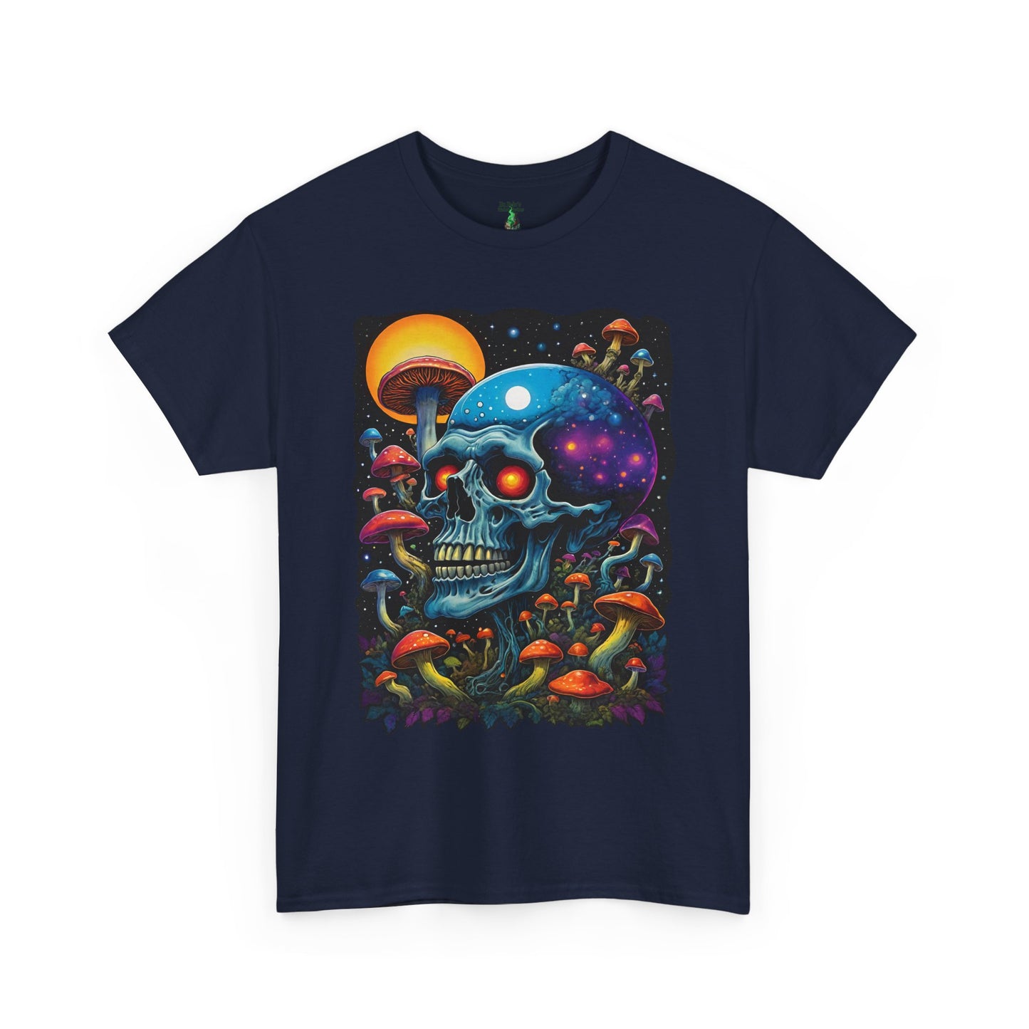 Magic Mushroom Skull Tee, Trippy Shirt, Psychedelic Tshirt, Artistic Clothing, Festival Apparel