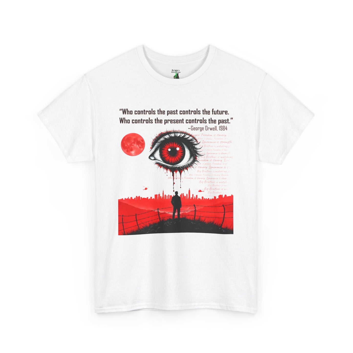 George Orwell 1984 Unisex Tee, Book Lover Gift, Quote T-Shirt, Classic Literature Shirt, Orwell Fan Apparel, Cotton Tshirt for Reader