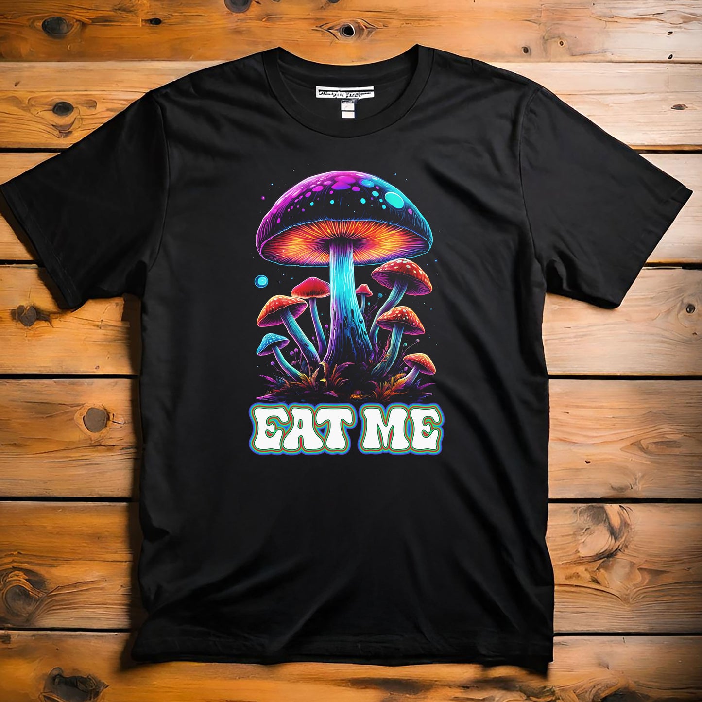 Psychedelic Mushroom T-Shirt, Eat Me T-shirt, Alice in Wonderland, Groovy Gift, Music Festival Tee, Magic Mushroom shirt, Gildan Softstyle T-shirt