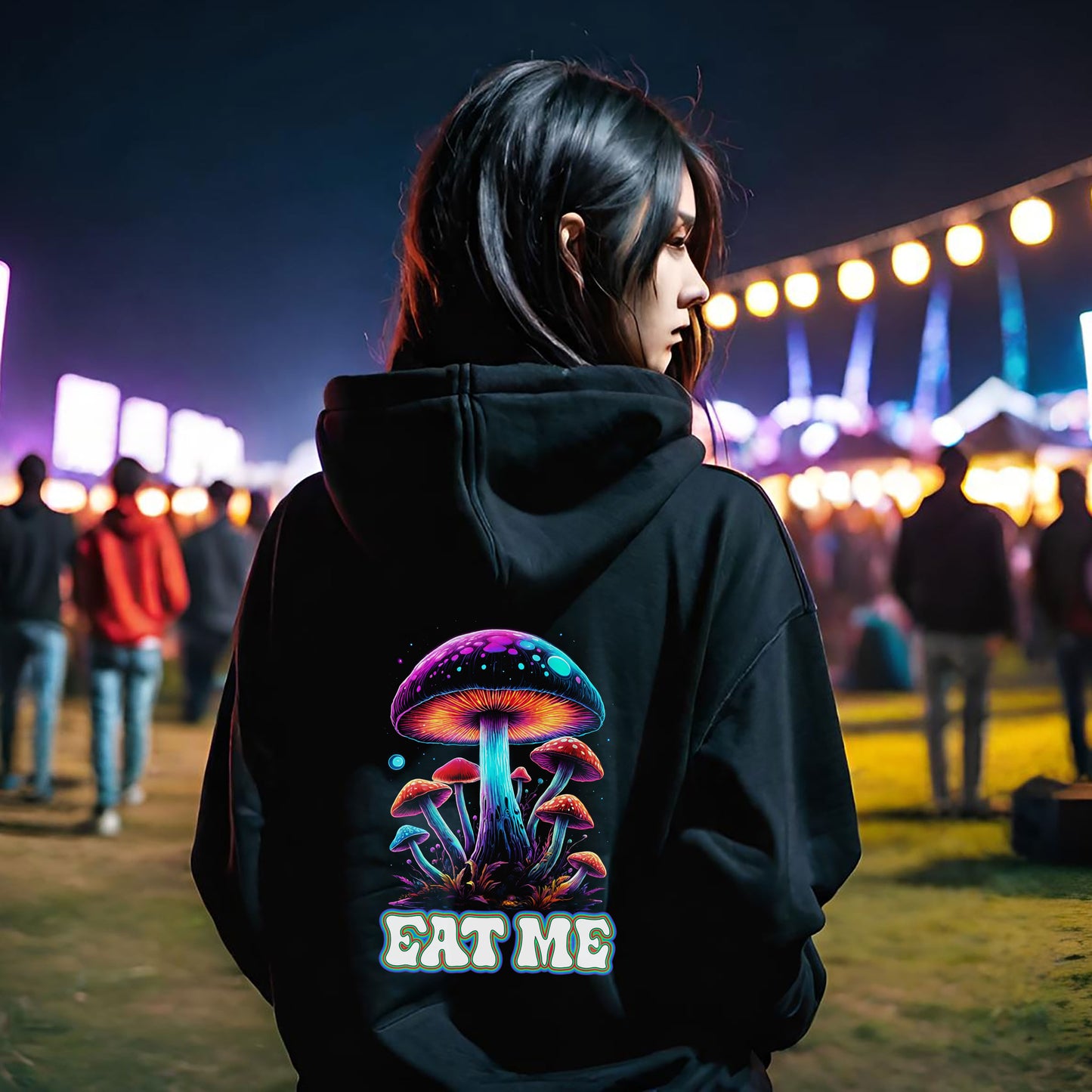 Psychedelic Mushroom Hoodie, Magic Mushroom Hoodie, Music Festival Hoodie, Eat Me Hoodie, Alice in Wonderland Hooded Sweatshirt