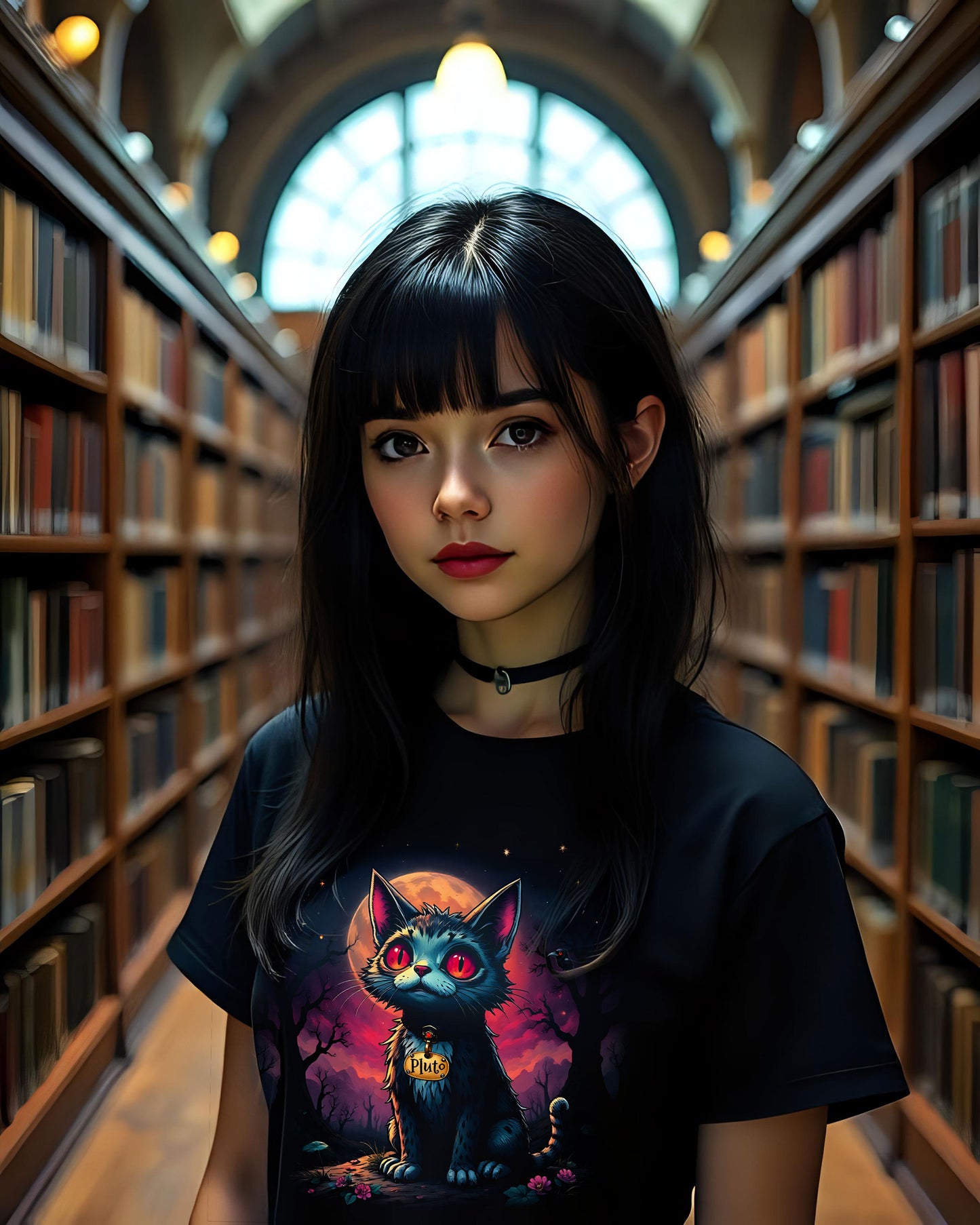Pluto the Cat T-shirt, Edgar Allen Poe's Cat, The Black Cat Tee, Ultra Cotton Unisex T-shirt