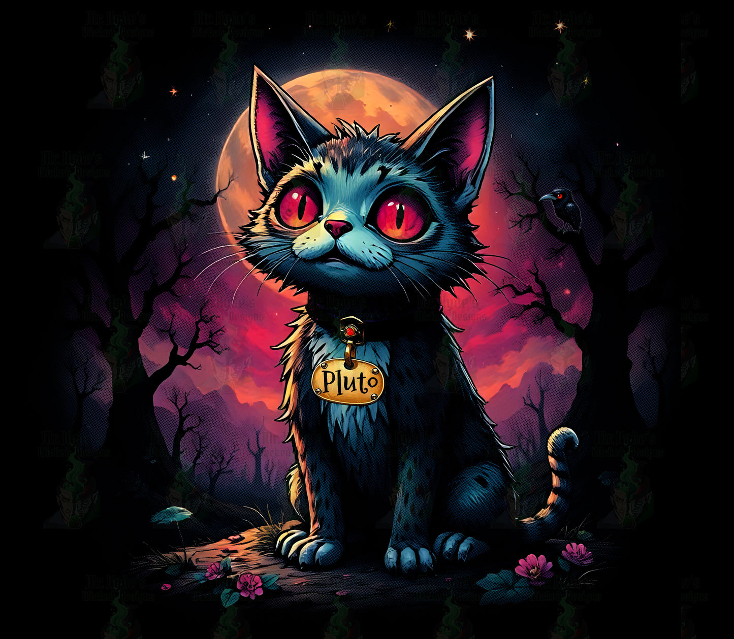 Edgar Allen Poe Inspired Pluto the Cat Unisex College Hoodie, Creepy Gothic Sweatshirt, Halloween Literature Fan Gift, Black Cat Hoody,