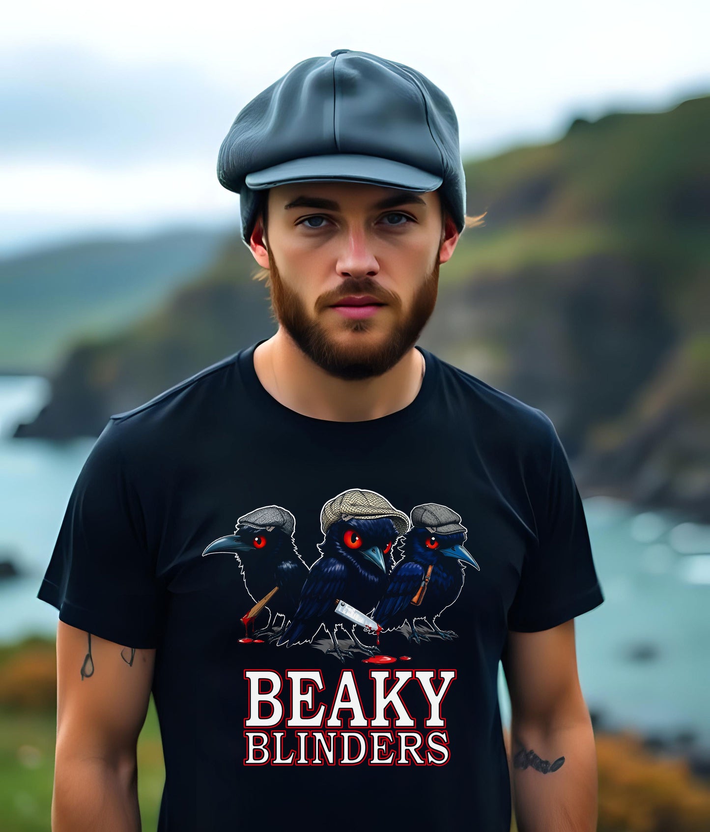 Beaky Blinders Unisex Tee, Peaky Blinders Parody Shirt, Gangster Fan Gift, Murder of Crows T-shirt, Tommy Shelby Tee, Razor Blades Tee