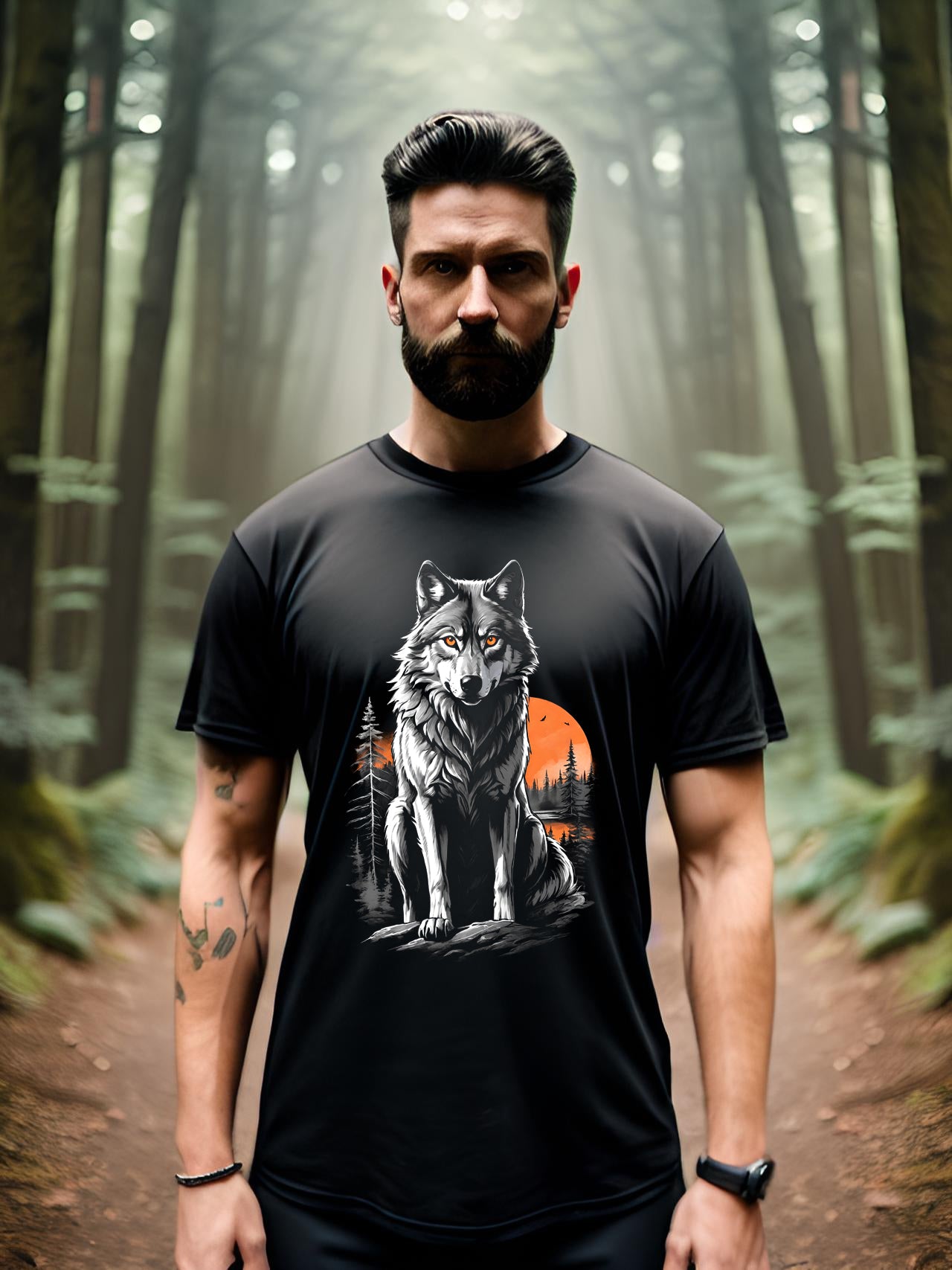 Wolf Graphic Tee | Nature Lover Gift, Cool Graphic Unisex Cotton Shirt