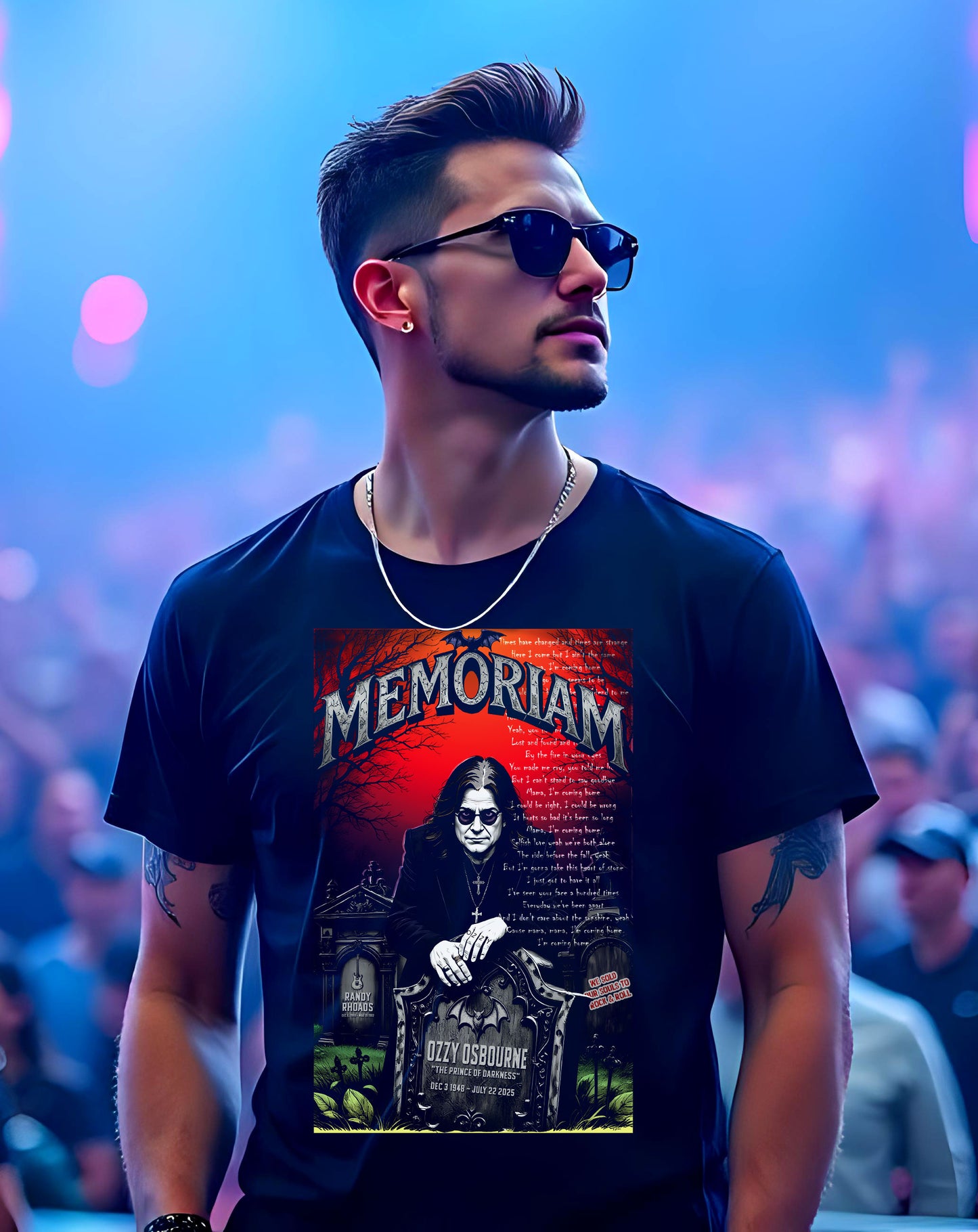 Ozzy Osbourne Memoriam T-shirt, Rock Band Tee, Metalhead Gift, Ozzy Tribute Shirt, Heavy Metal Clothing, Rock Legends