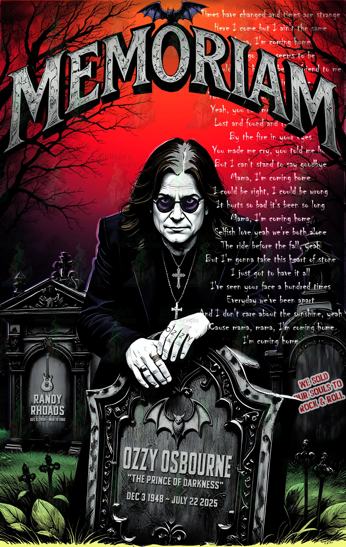 Ozzy Osbourne Memoriam T-shirt, Rock Band Tee, Metalhead Gift, Ozzy Tribute Shirt, Heavy Metal Clothing, Rock Legends