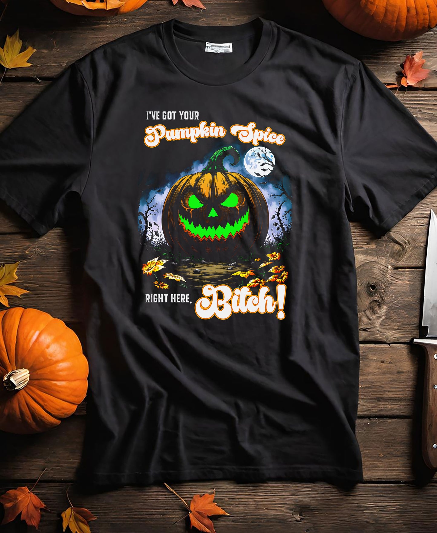 Spooky Pumpkin Spice Tee - Unisex Halloween Shirt, Fall Fashion, Outdoor Events, Trick or Treat, Halloween Party