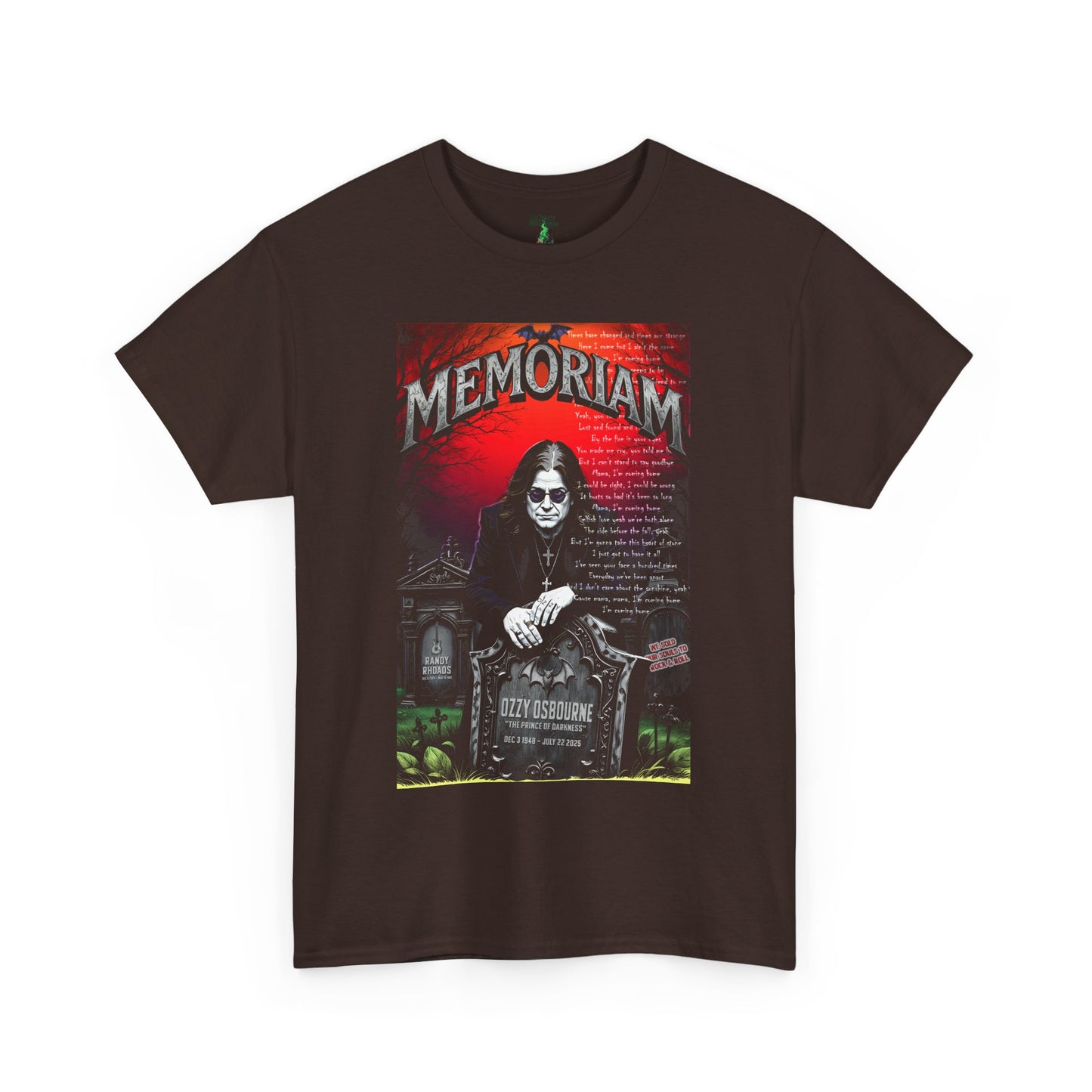 Ozzy Osbourne Memoriam T-shirt, Rock Band Tee, Metalhead Gift, Ozzy Tribute Shirt, Heavy Metal Clothing, Rock Legends