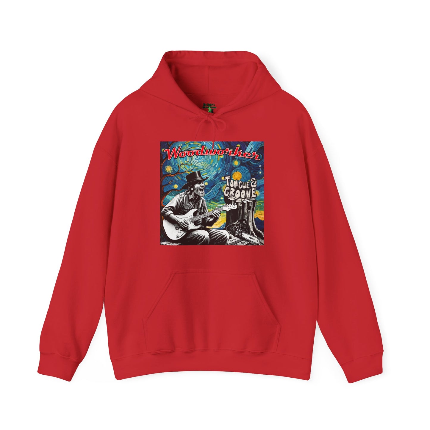 Vintage-Inspired Unisex Hooded Sweatshirt - Tongue & Groove Design