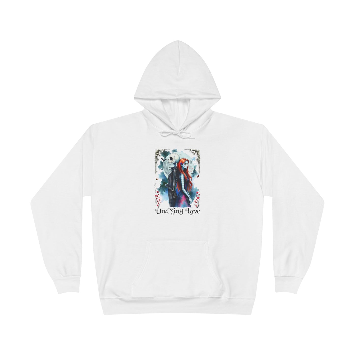 Jack and Sally Undying Love Unisex Pullover Hoodie Sweatshirt, Halloween Hoodie, Christmas Gift, Gothic Love Story, Gothic Romance