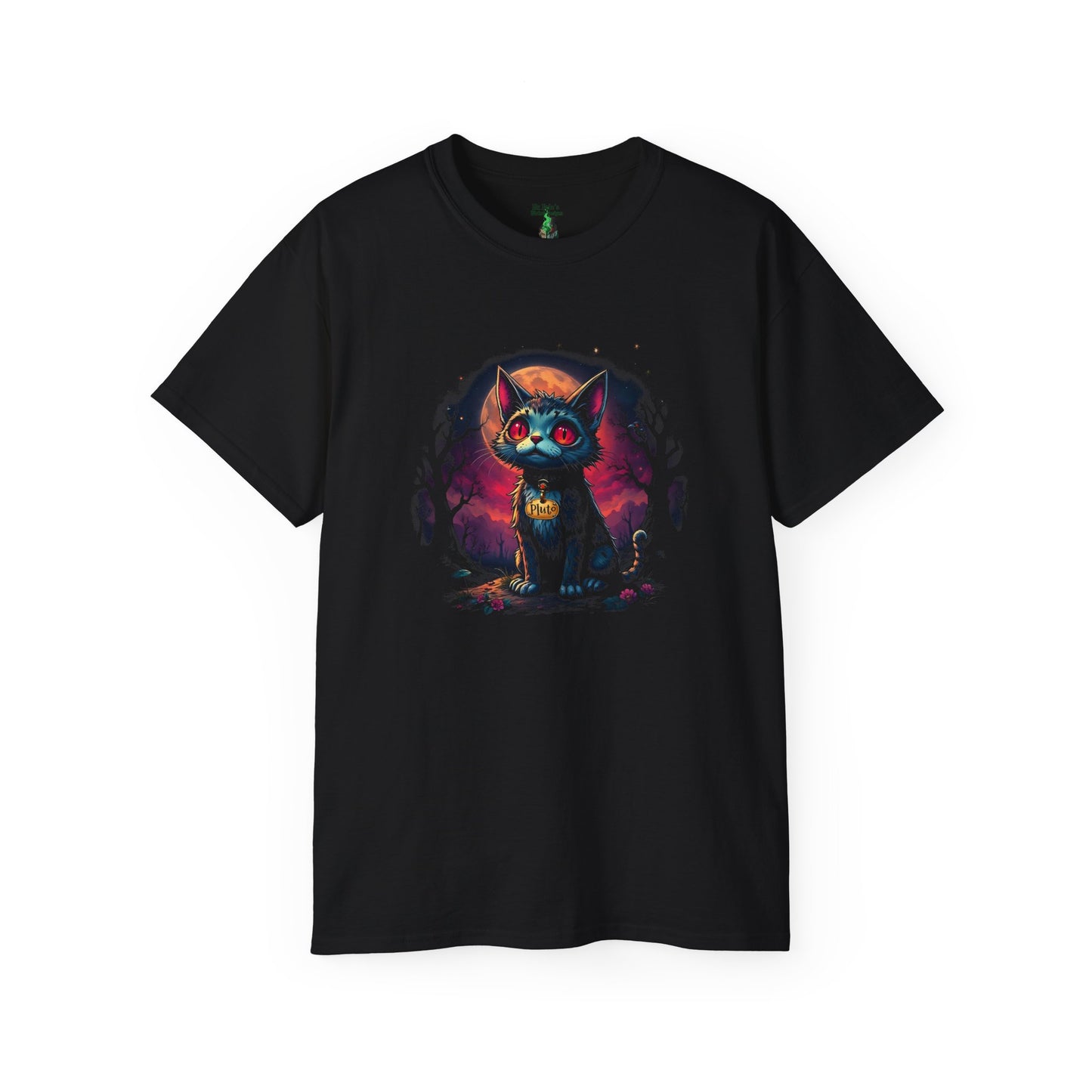Pluto the Cat T-shirt, Edgar Allen Poe's Cat, The Black Cat Tee, Ultra Cotton Unisex T-shirt
