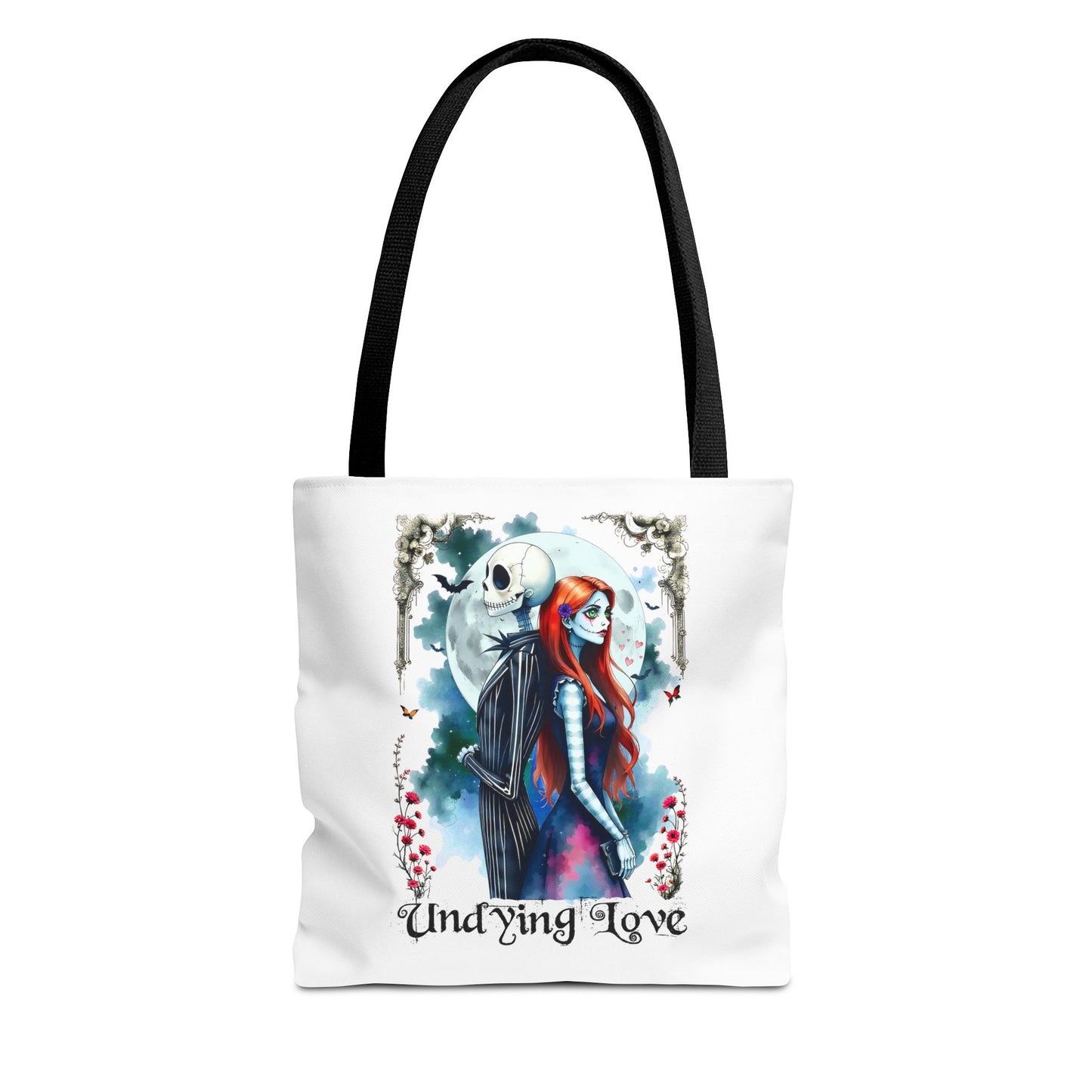 Undying Love Tote Bag - Gothic Style, Jack and Sally Tote, Perfect Gift for Couples, Unique Bag for Spooky Season, Everyday Use